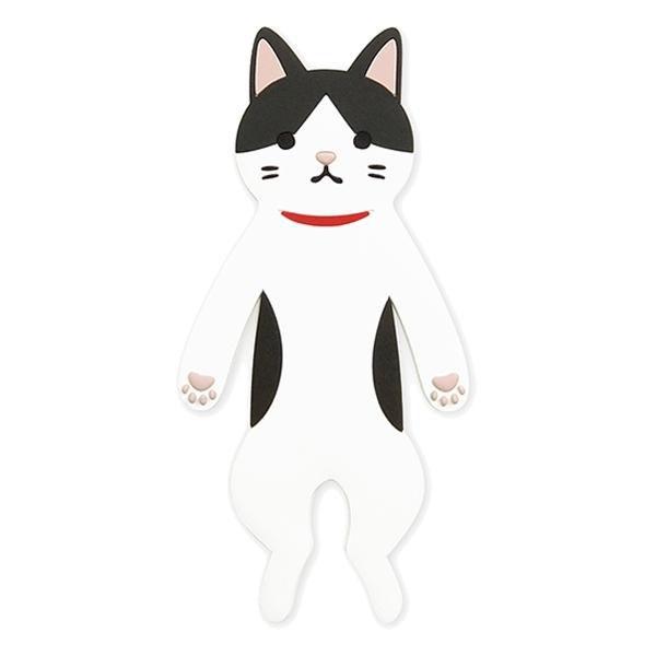 フック 吸着 スティッキーフレンズ アニマル かわいい はがせる 吸着式フック クロネコ ( 壁 引っ掛け 穴開けない 小物収納 吊り下げ 冷蔵庫横 メガネ収納 小物掛け 鍵フック 小物フック 壁掛け キッチン小物 小物 収納 吸着シート ) 【ハチワレ】 ハチワレ