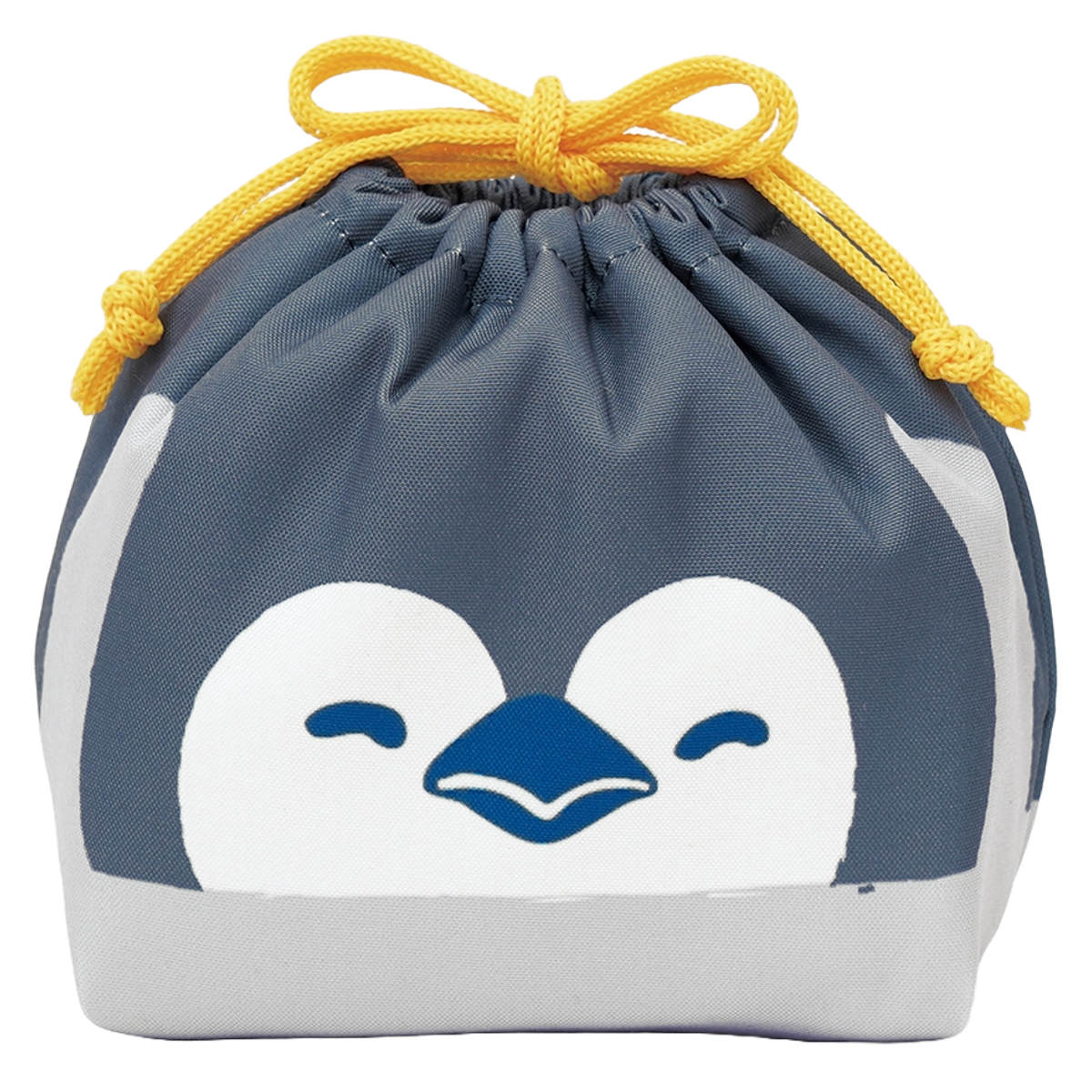 弁当袋 ぎゅっとランチきんちゃく 保冷 ( 保冷巾着 お弁当袋 お弁当入れ ランチバッグ おべんとう袋 マチ有り 巾着 お弁当包み 弁当包み お弁当 弁当 持ち運び お弁当用 大人 こども かわいい ) 【ペンギン】 ペンギン