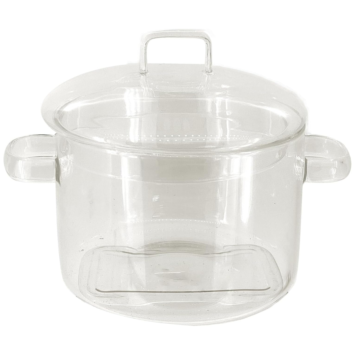 耐熱ガラス両手鍋1.9L ( 両手鍋 ガス火 直火 ガラス製 電子レンジ対応 オーブン対応 ガラス鍋 耐熱ガラス 鍋 なべ 両手なべ ガス火対応 直火対応 電子レンジ調理器 レンジ用鍋 蓋付き おしゃれ )