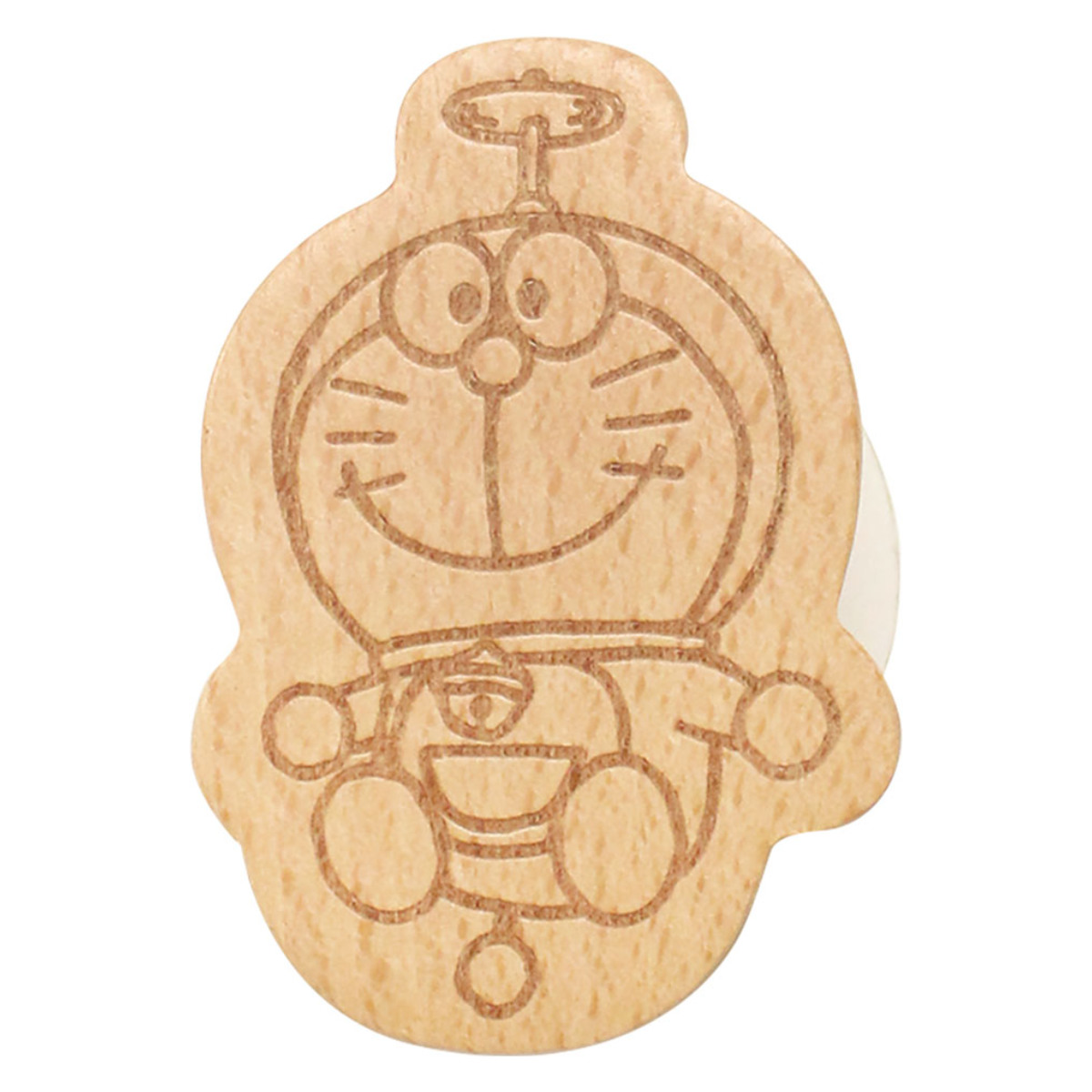 フック 粘着シート アイム ドラえもん ウッドフック 木製 I’mDoraemon タケコプター ( 粘着フック 収納 壁掛け 吊り下げ 壁面収納 粘着テープ 小物掛け 小物収納 引っ掛け 小物フック 収納フック 玄関 リビング 子供部屋 )
