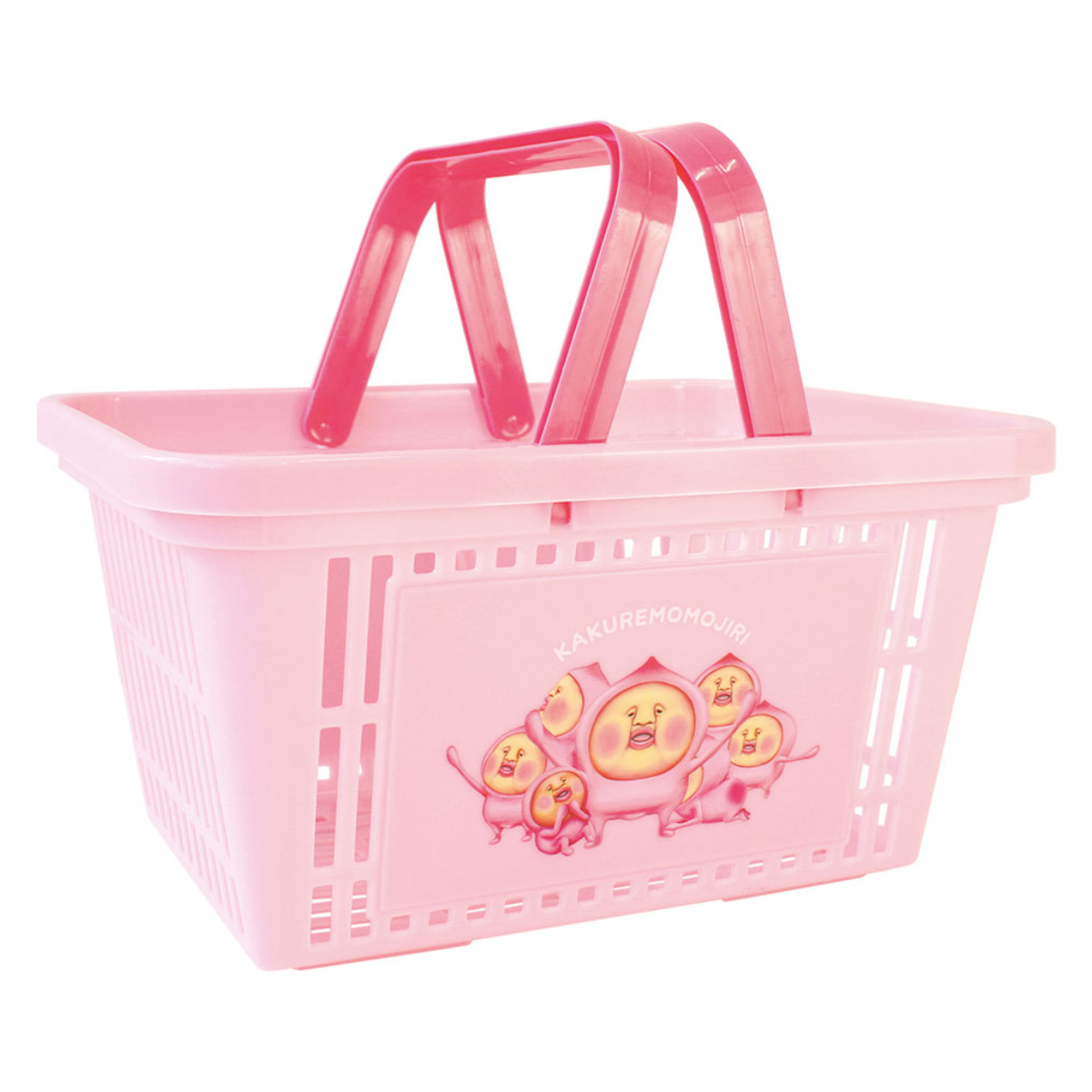 かご バスケット こびとづかん キャラバスケット 幅24.9×奥行18×高さ13cm ( 収納 収納バスケット プラスチック おもちゃ入れ 子供部屋 カゴ ハンドル付き おもちゃ箱 おもちゃ 子供 片付け 整理整頓 キャラクター )