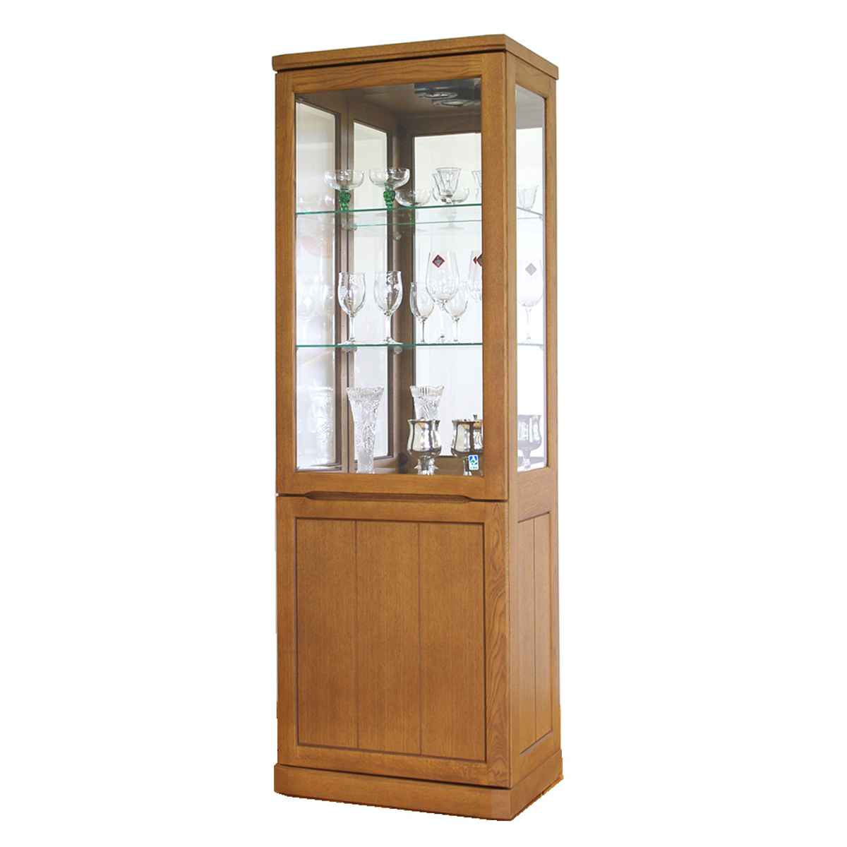 コレクションボード ショーケース 天然木フレーム ハイタイプ FIGARO