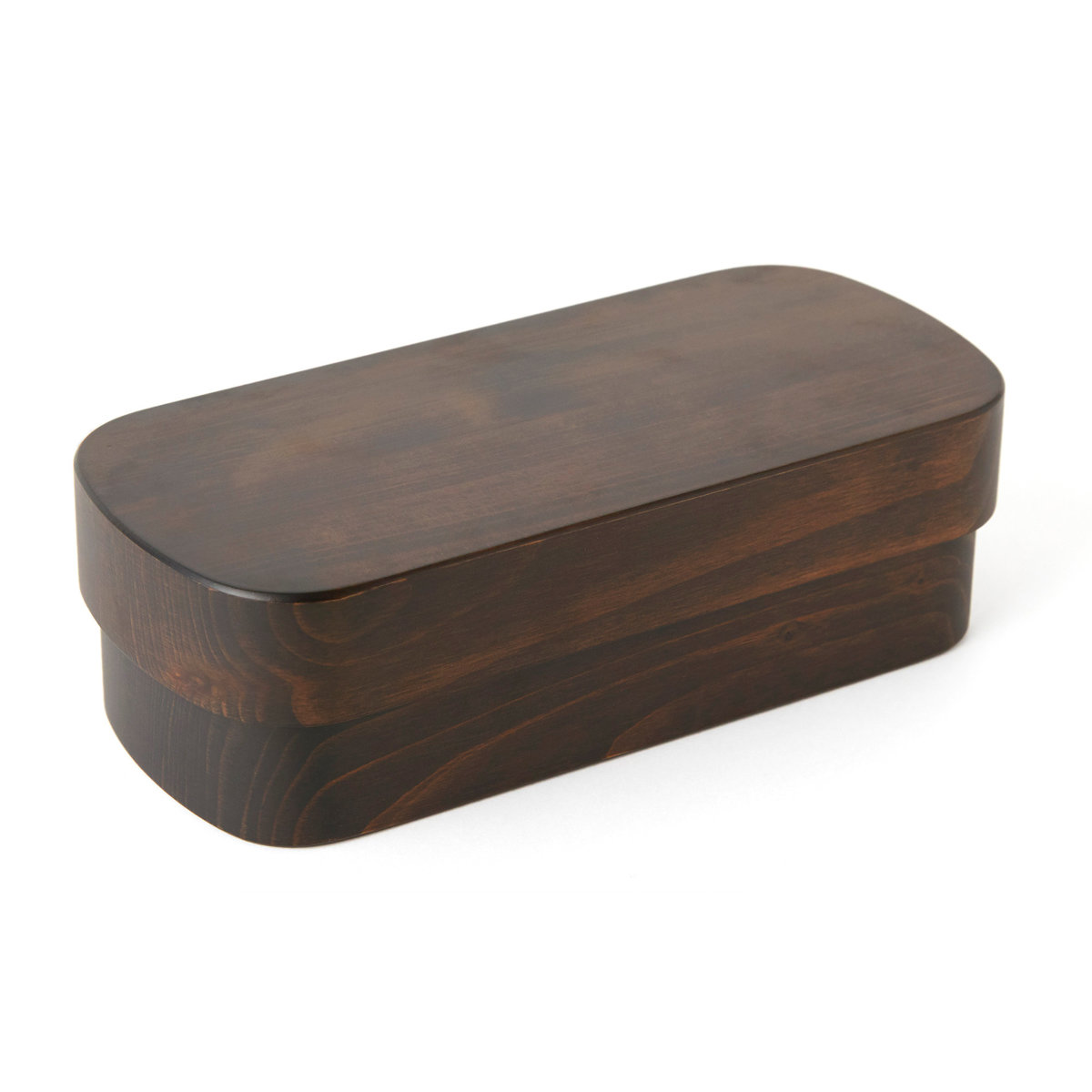 くり抜き弁当箱 1段 520ml 紀州桧弁当箱 type S-4 ダークブラウン ( 弁当 食洗機対応 天然木 紀州桧 一段 おしゃれ 仕切り付き 日本製 食洗機OK お弁当 木 木製 くりぬき ランチボックス シンプル 和風 お弁当箱 弁当箱 )