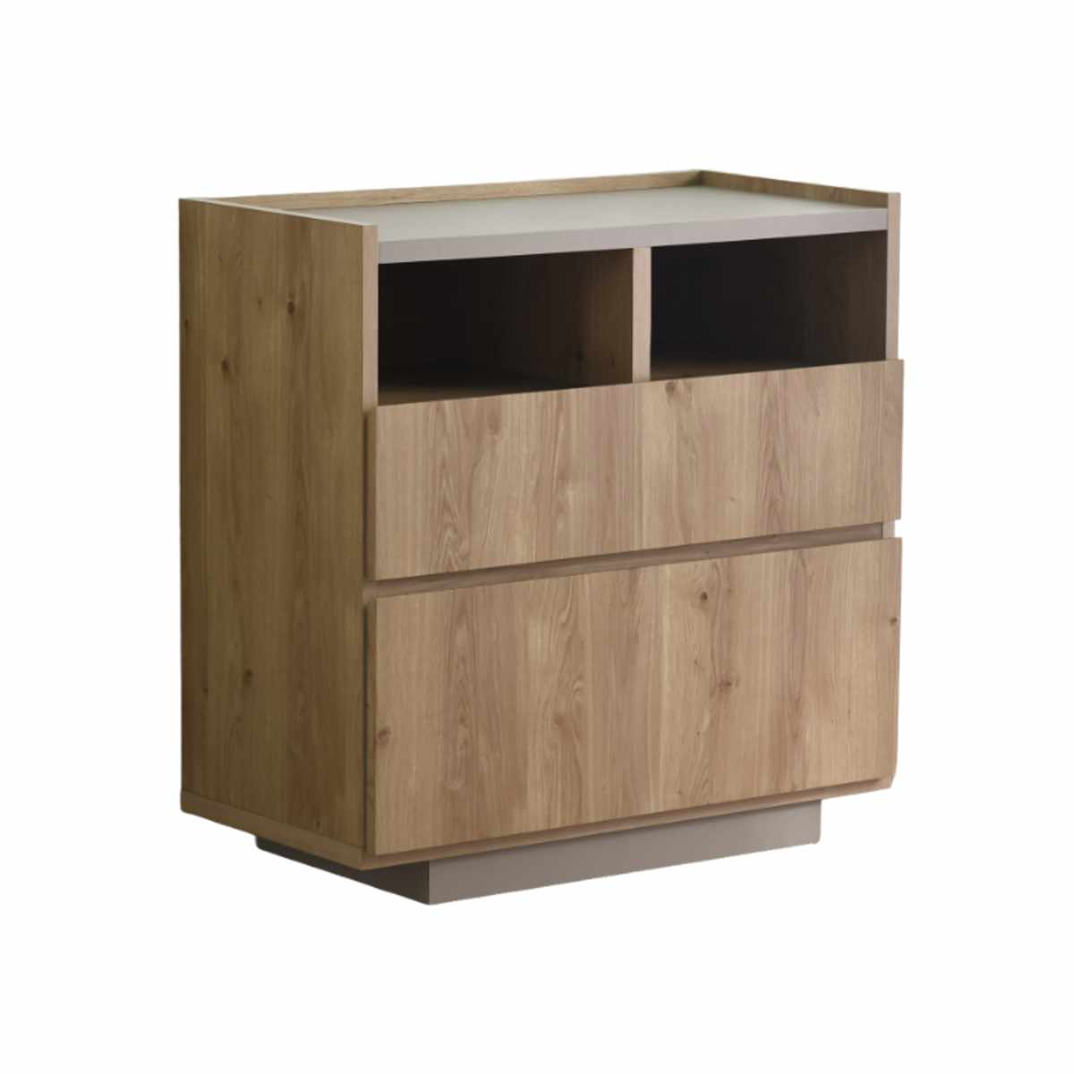 チェスト 幅80cm 北欧モダン 日本製 完成品 ( 棚 ラック 収納 引き出し ディスプレイ グレージュ リビングボード 2杯 飾り棚 シェルフ スライドレール )