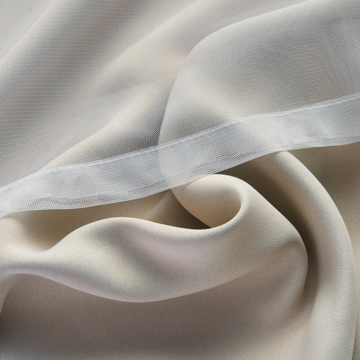 カーテン 遮光 2級 2枚組 幅100cm×丈210cm レイヤードカーテン くすみカラー 姫系 ( ドレープ 既製品 洗えるカーテン 2枚 レース ウォッシャブル インテリア レイヤード 2倍ヒダ 洗濯できる 洗える 既成 2級遮光 掃き出し窓 ) 【ベージュ】 ベージュ