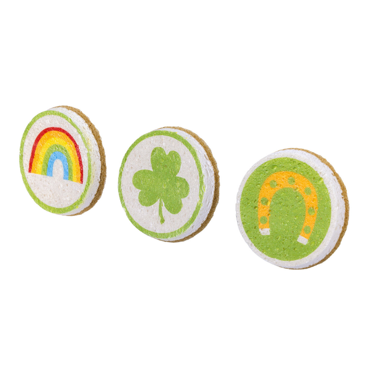 キッチンスポンジ Vigar サイザル&セルローススポンジ 3個入り ( ヴィガール スポンジ 食器用スポンジ キッチン サイザル セルロース 食器 シンク クリーナー 食器用クリーナー 食器用 食器洗い 皿洗い 台所用 ) 【ラッキー】 ラッキー