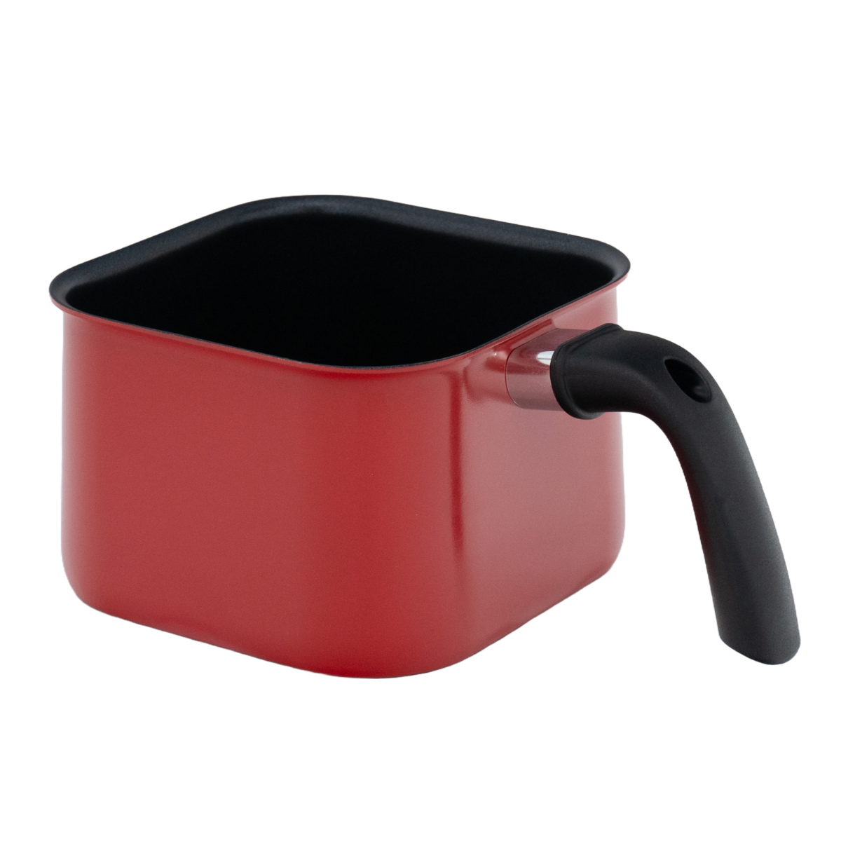 マルチポット 2L スクエア IH対応 ToMay ミニマルチポット ( ガス火対応 アルミ 鍋 小鍋 角型 片手鍋 インスタントラーメン 四角い ソースパン アルミ鍋 なべ 小さい 湯沸かし 2L 天ぷら鍋 万能 マルチ フッ素樹脂加工 ) 【レッド】 レッド