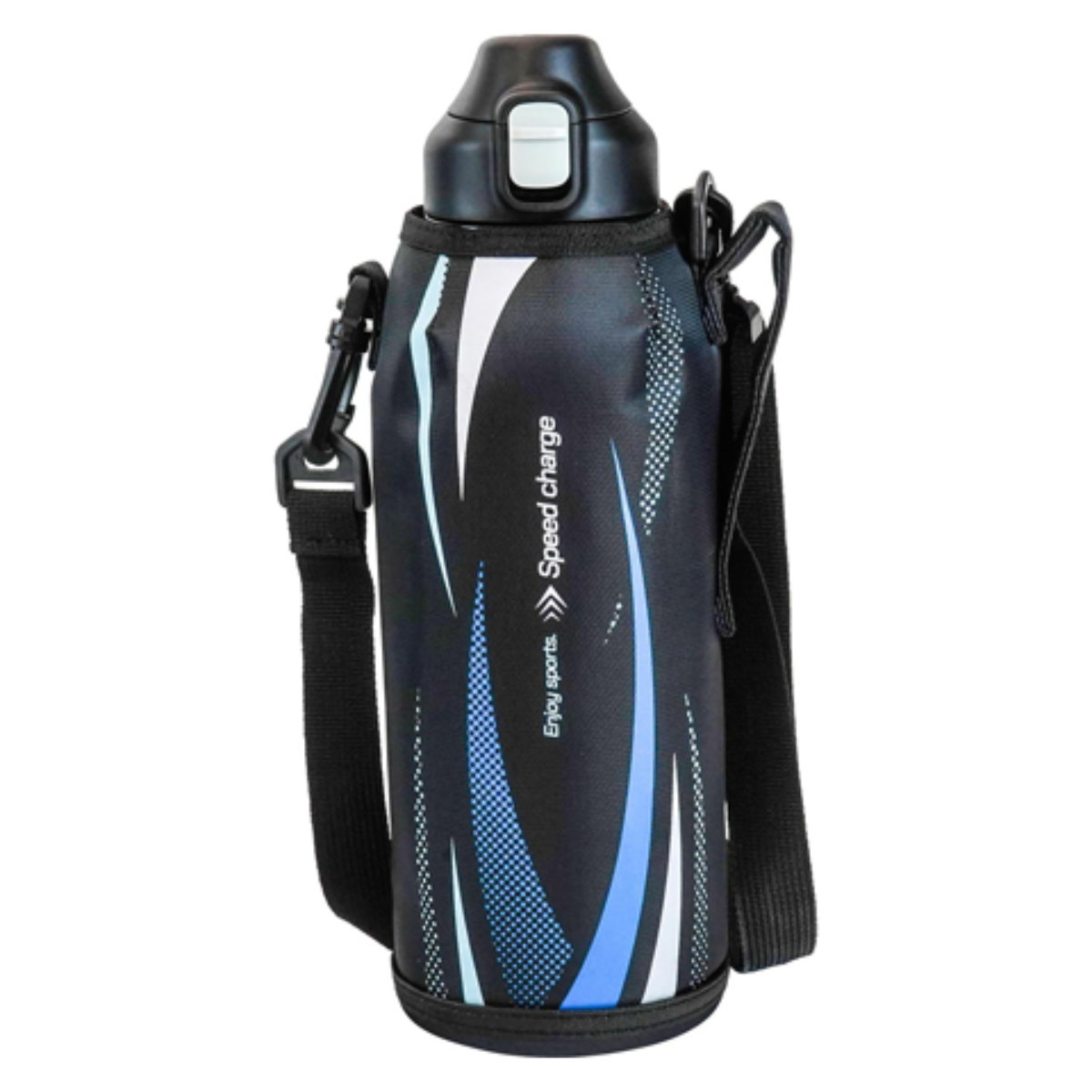 水筒 1.5L フォルテック ワンタッチ栓ダイレクトボトル ( 直飲み 保冷 ステンレスボトル スポーツボトル カバー ショルダー ポーチ 真空断熱構造 マグボトル ボトル ワンタッチ ステンレス 魔法瓶 ショルダーベルト こども )