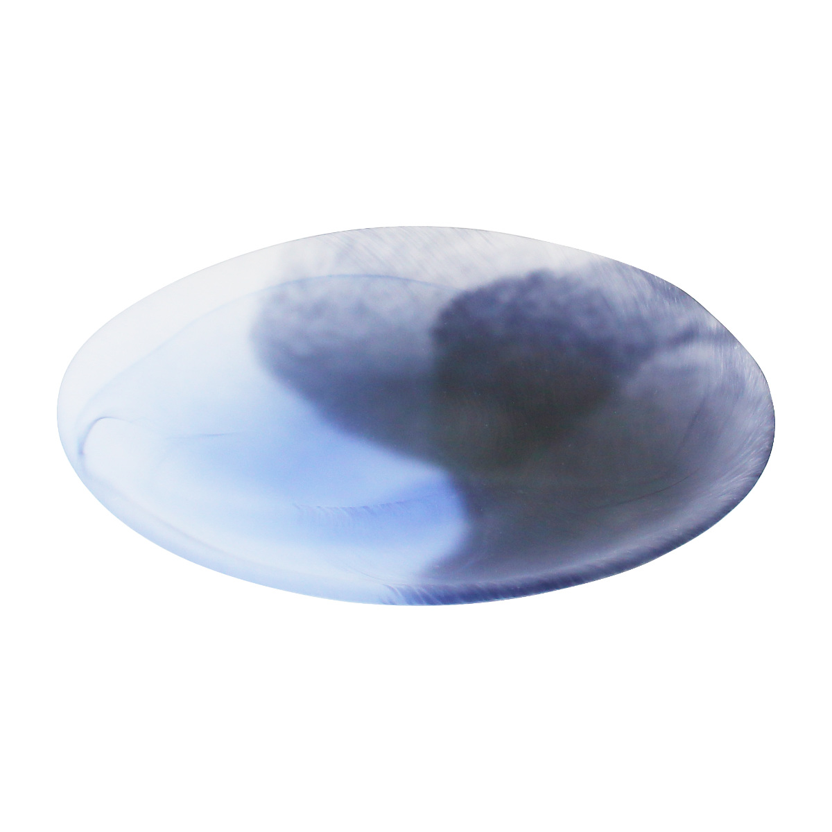 皿 空のいろどりミスト 取皿 ( ガラス 日本製 お皿 プレート 器 16cm 取り皿 デザート皿 おしゃれ かわいい スイーツ お菓子 デザート フルーツ きれい 空 ガラス製 ) 【紺碧】 紺碧