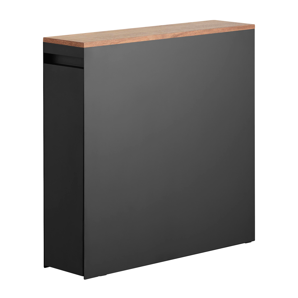 山崎実業 tower 隠せるトイレ引き出し収納 タワー ( 4903208014267 タワーシリーズ トイレ引き出し収納 隠す収納 トイレ収納 スリムワゴン ワゴン トレイ 収納 ハンドル付き キャスター付き 収納ラック スリム ) 【ブラック】 ブラック