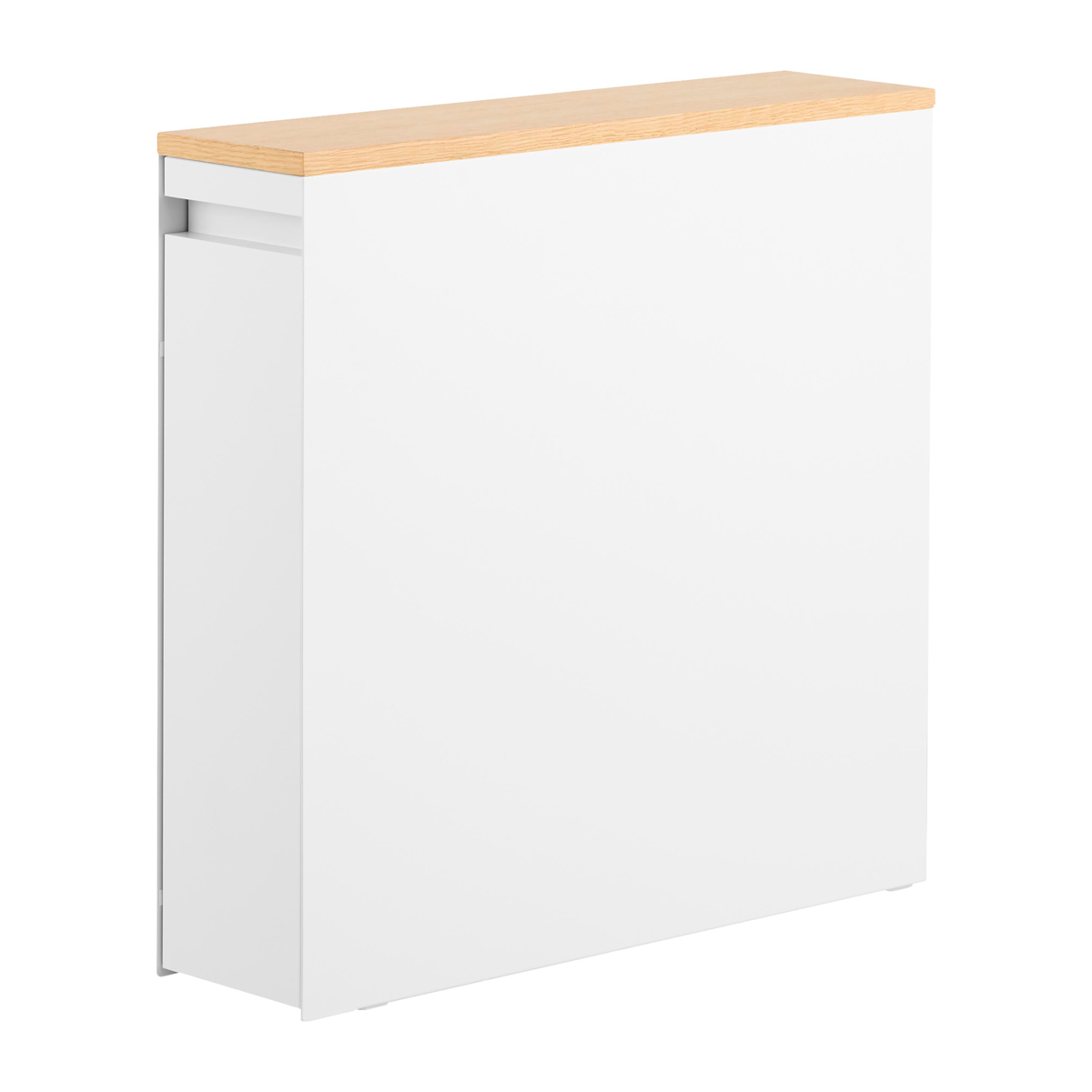 山崎実業 tower 隠せるトイレ引き出し収納 タワー ( 4903208014267 タワーシリーズ トイレ引き出し収納 隠す収納 トイレ収納 スリムワゴン ワゴン トレイ 収納 ハンドル付き キャスター付き 収納ラック スリム ) 【ホワイト】 ホワイト