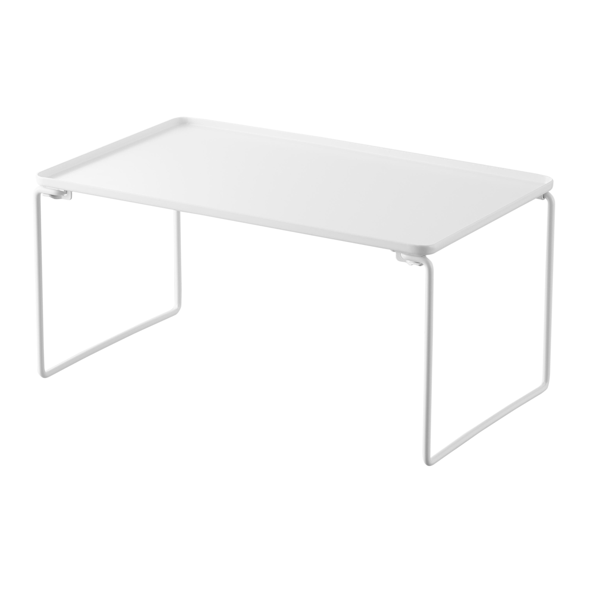 山崎実業 tower 折り畳み積み重ね棚 タワー M ( 4903208013673 タワーシリーズ 折り畳み 積み重ね棚 棚 折りたたみ 収納 有効活用 シンク下 折りたためる コンパクト キッチン収納 ) 【ホワイト】 ホワイト