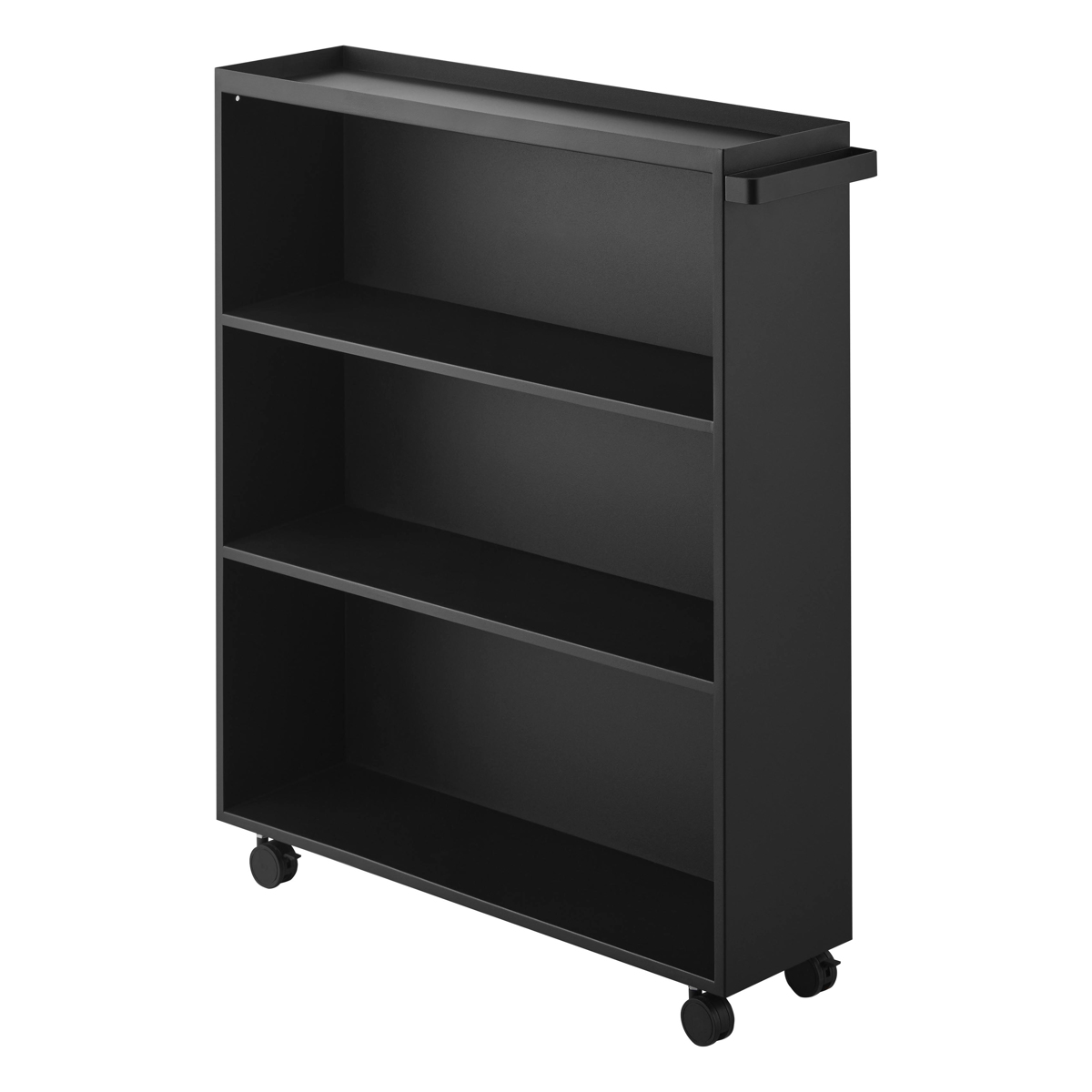 山崎実業 tower ハンドル付き隠せるコミックラック タワー ( 4903208014854 タワーシリーズ ハンドル付き 隠せるコミックラック コミックラック 隠せるラック 隠す収納 漫画本 コミック 文庫本 ゲームソフト ) 【ブラック】 ブラック