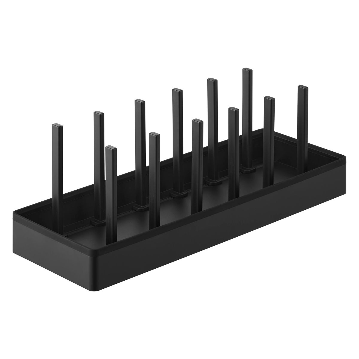 山崎実業 tower シンク下幅調節鍋蓋&フライパン収納スタンド タワー W40 ( 4903208013611 タワーシリーズ シンク下 鍋蓋&フライパン収納スタンド フライパンラック シンク下収納 鍋蓋立て 幅40cm ) 【ブラック】 ブラック