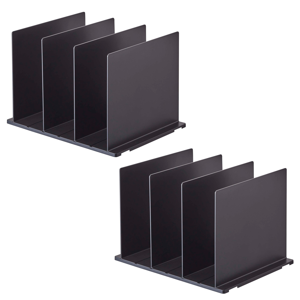 山崎実業 smart バッグ収納スタンド スマート 2個組 ( 4903208049566 スマートシリーズ バッグ収納 スタンド 2個 収納スタンド かばん 収納 バッグ 仕切り 棚上収納 棚上 カバン収納 型崩れ防止 ) 【ブラック】 ブラック