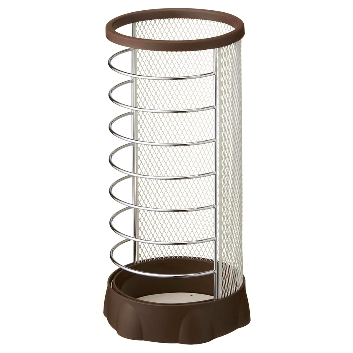 山崎実業 カサタテXチェンジ 丸型 ( 4903208061810 傘立て メッシュ 丸型 Xチェンジ 傘たて アンブレラスタンド傘 かさ立て 玄関 収納 おしゃれ スタンド カサ立て かさたて 傘置き 大容量 玄関収納 折りたたみ傘 ) 【ブラウン】 ブラウン