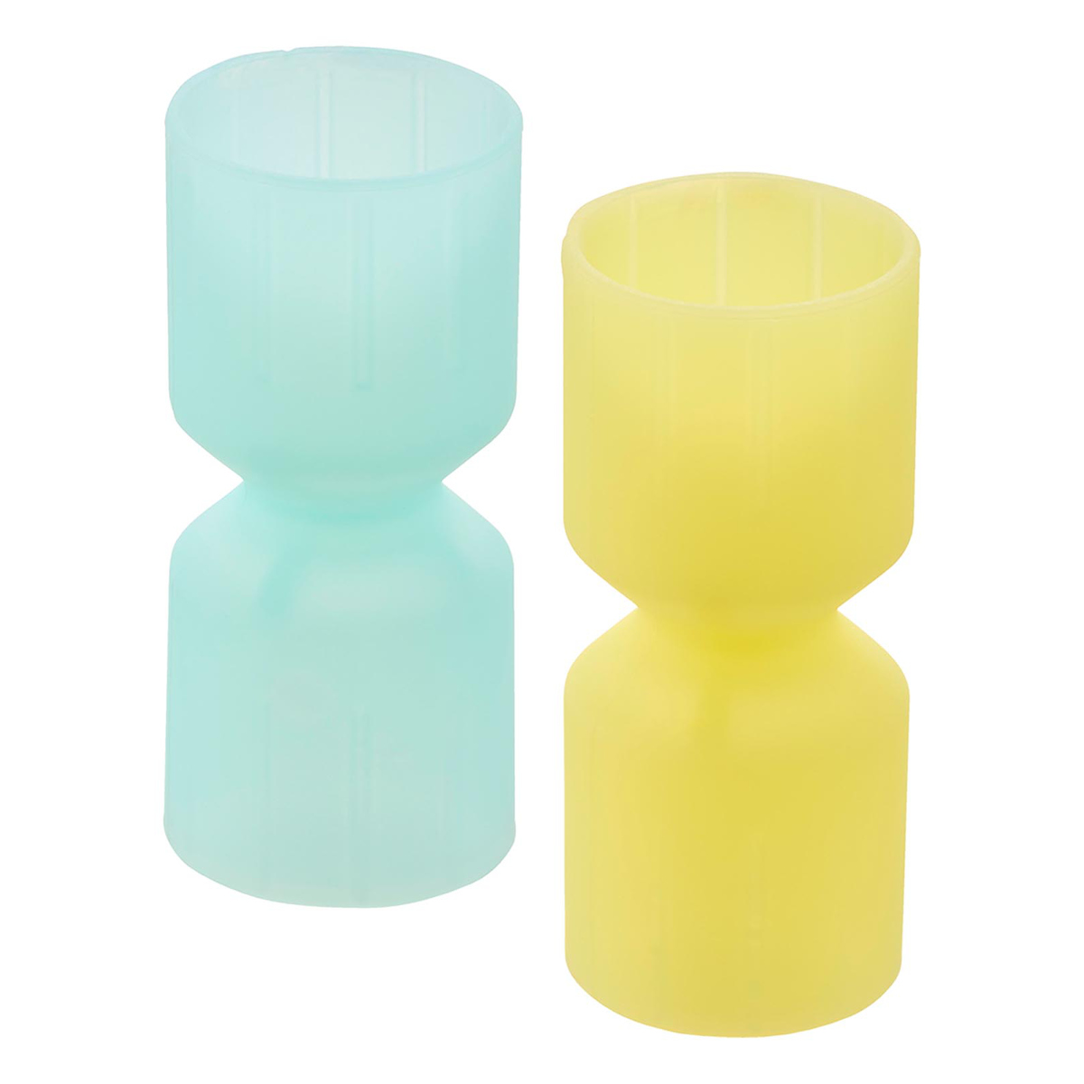 山崎実業 シリコーン折るポリジュースアイスカバー シャーベット 2色セット イエロー&ブルー ( 4903208101646 折るポリジュース 食洗機対応 シリコーン アイスカバー 2色 イエローとブルー セット 2色入り イエロー ブルー )