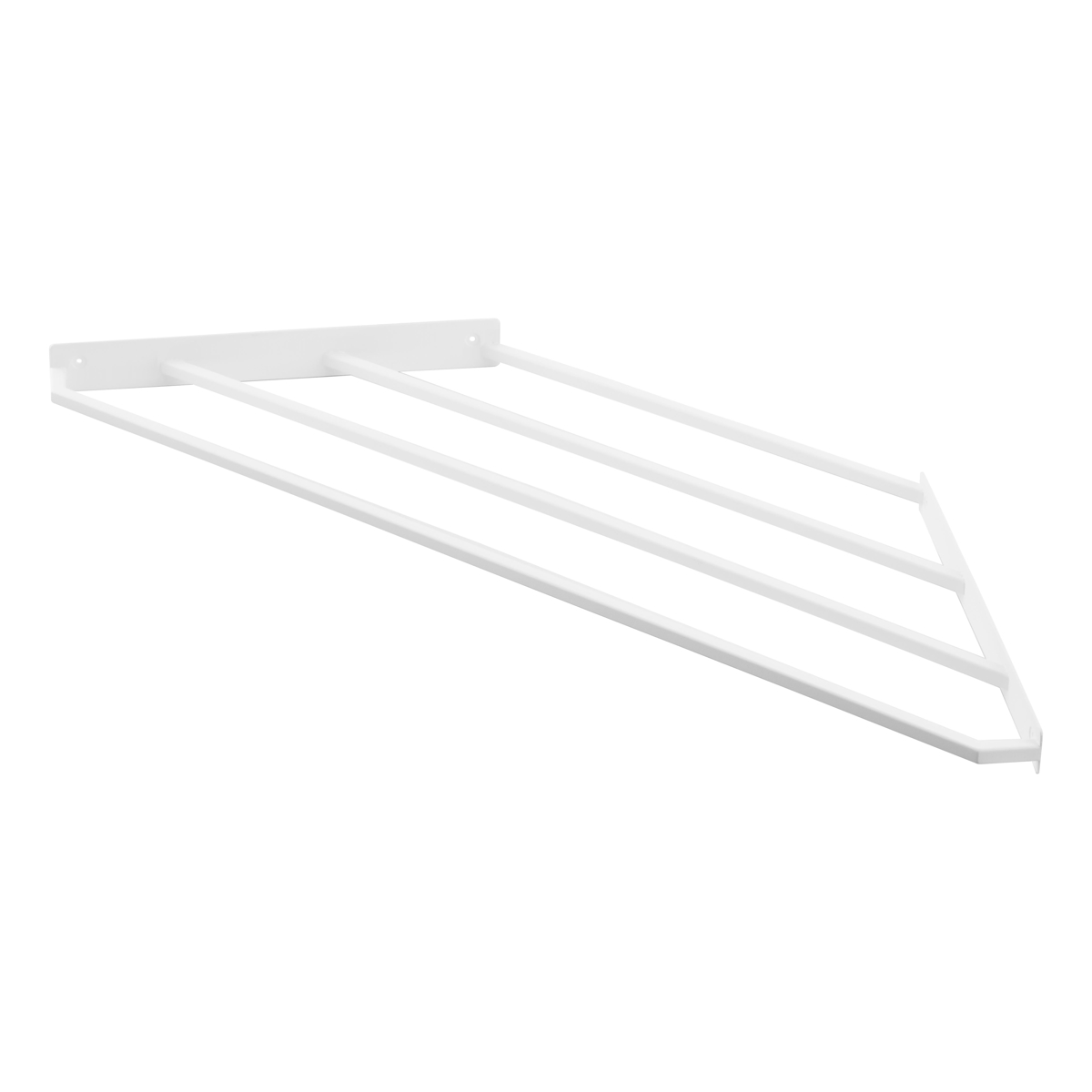 山崎実業 tower コーナーハンガーラック タワー 石こうボード壁対応 ( 4903208100175 タワーシリーズ コーナー ハンガーラック 石こうボード壁 棚 室内物干し シェルフ コーナーシェルフ 角 ディスプレイ ) 【ホワイト】 ホワイト