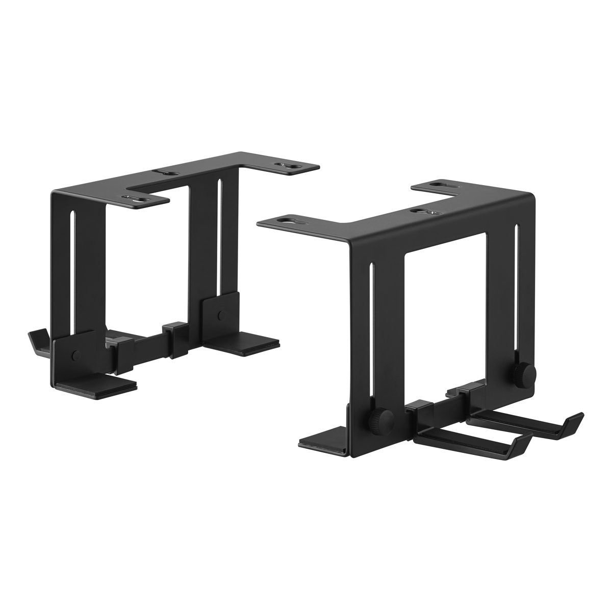 山崎実業 smart 可動式デスク下ゲーム機ホルダー スマート ( 4903208101899 スマートシリーズ デスク下ホルダー ゲーム機ホルダー 可動式 可動式ホルダー デスク下 ゲーム機 ホルダー テーブル下収納ラック ) 【ブラック】 ブラック