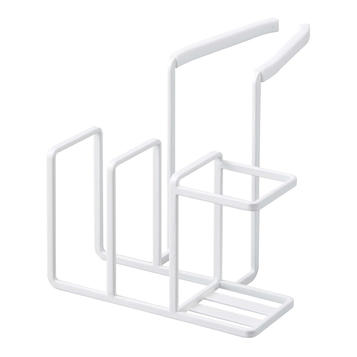 山崎実業 Plate 蛇口にかけるスポンジ&ブラシホルダー プレート ( 4903208050821 プレートシリーズ スポンジ&ブラシホルダー スポンジホルダー ブラシホルダー 蛇口にかける スポンジ ブラシ ホルダー スポンジ置き )