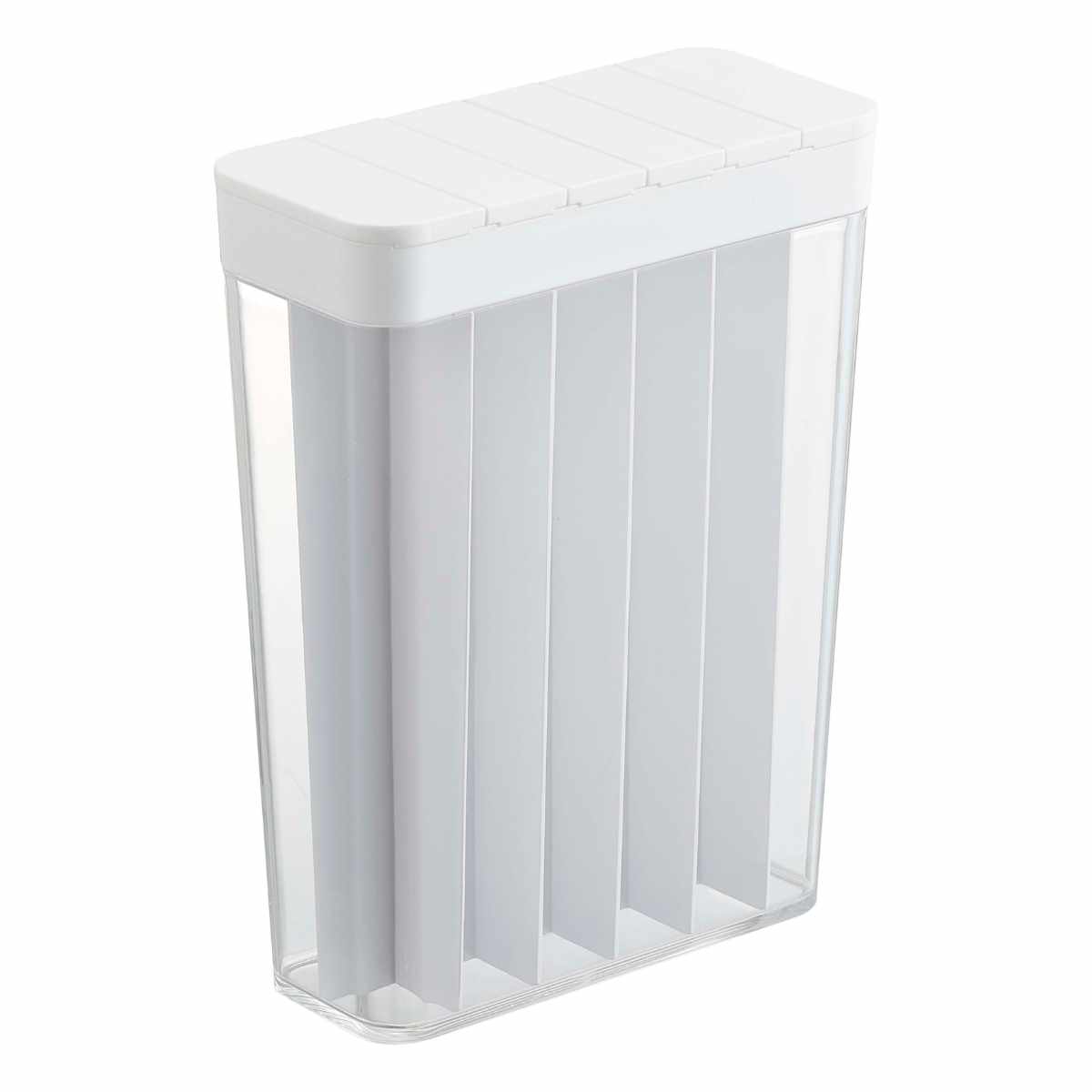 山崎実業 Plate 1合分別 冷蔵庫用米びつ プレート ホワイト ( 4903208038225 プレートシリーズ 米びつ 米櫃 ライスストッカー 計量 1.8kg 12合 1合分ずつ 分別 保存容器 こめびつ ライスボックス ストックケース ドアポケット用 )