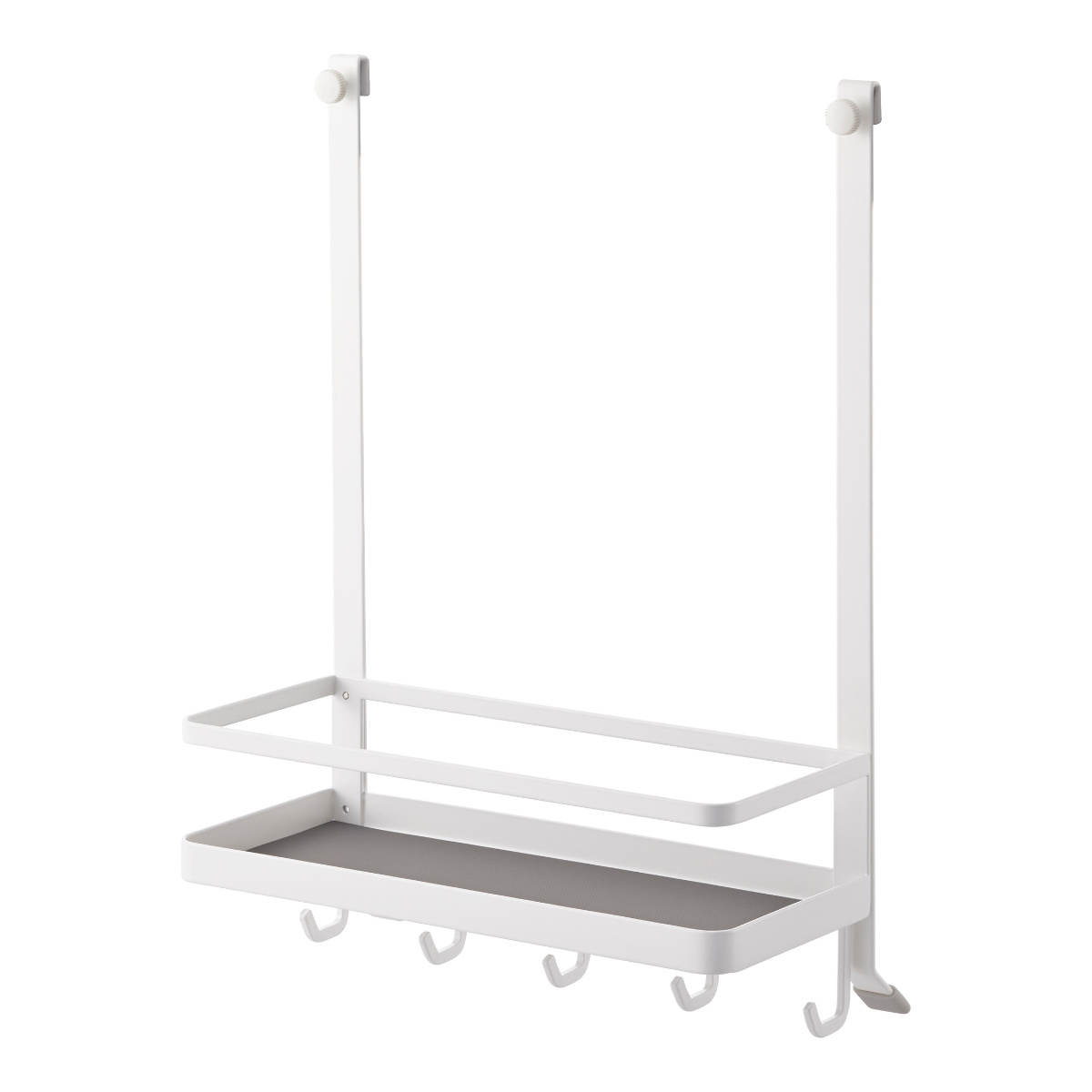 山崎実業 Plate レンジフード調味料ラック プレート ホワイト ( 4903208031288 プレートシリーズ レンジフード フック 調味料ラック 味料ラック スパイスラック コンロ周り収納 キッチン収納 調味料収納 スパイス収納 )