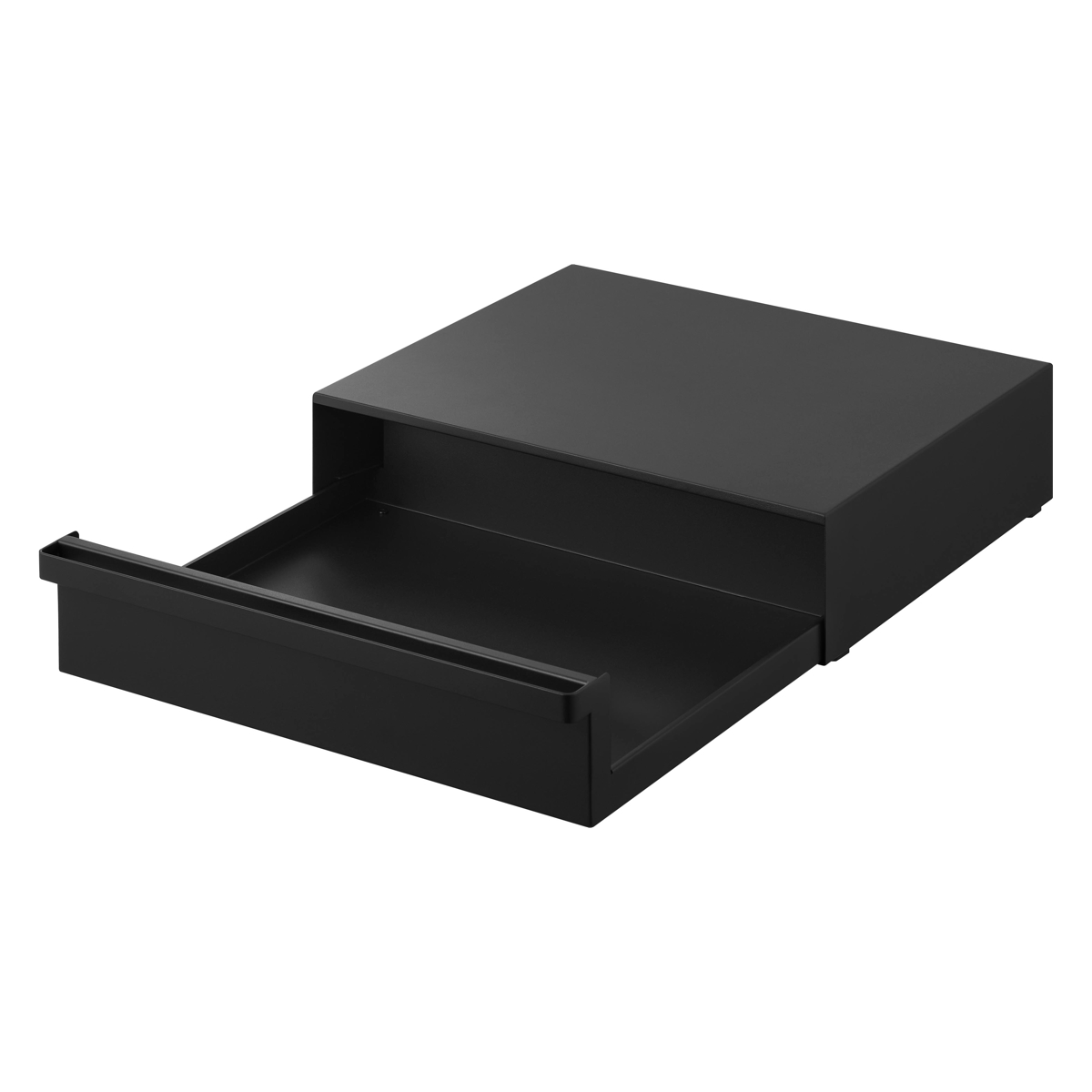 山崎実業 tower カセットコンロが入る家電下ラック タワー 1段 ( 4903208101974 タワーシリーズ 家電下ラック 1段ラック ラック カセットコンロ 家電下 カセットコンロが入る レンジラック オーブンレンジ ) 【ブラック】 ブラック