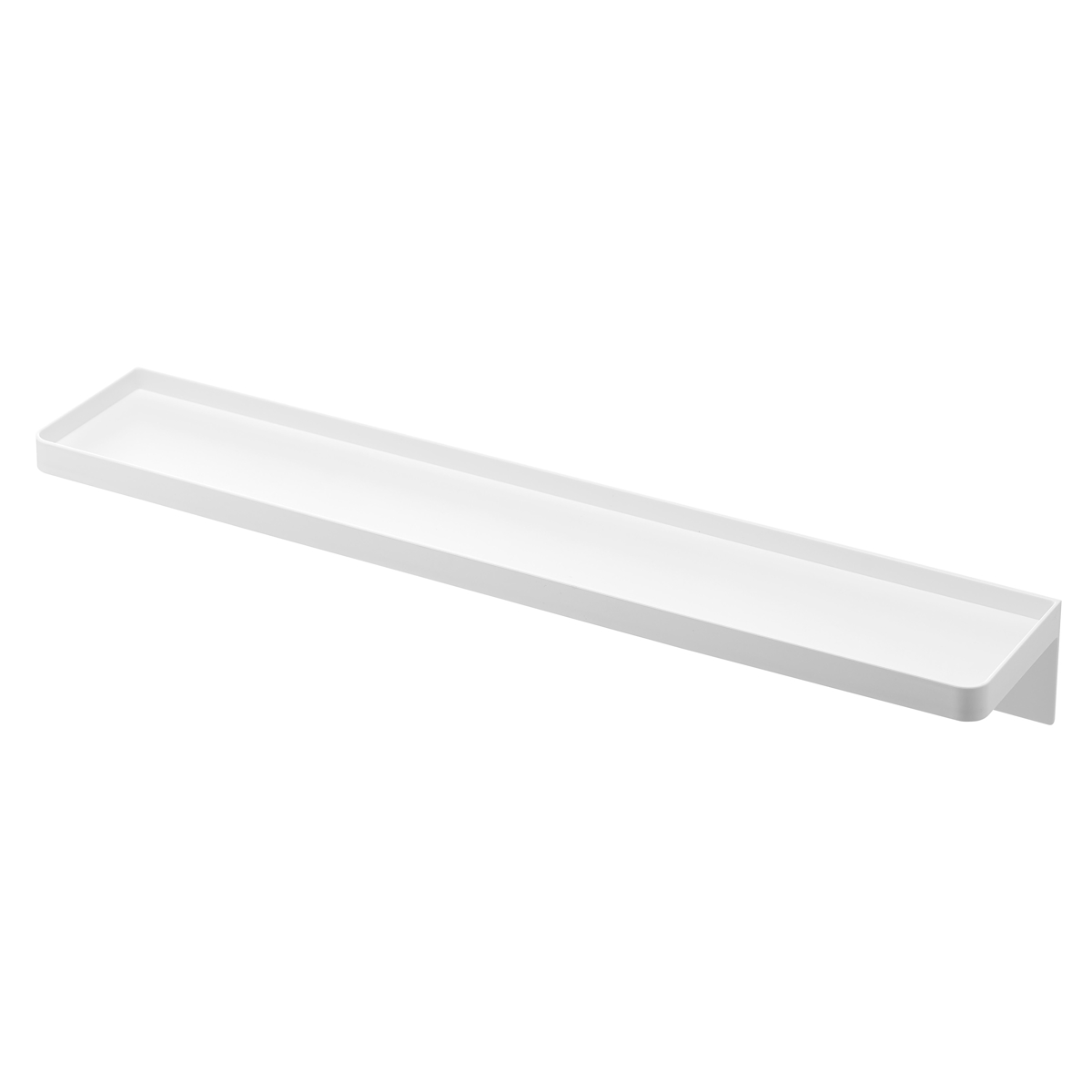 山崎実業 tower 洗面台横隙間トレー タワー ( 4903208101356 タワーシリーズ 洗面台横収納 台 隙間収納 ちょい置き トレー トレイ 洗面 すき間 ちょい置きトレー 差し込み 差し込むだけ 洗面所 ストッパー付き ) 【ホワイト】 ホワイト