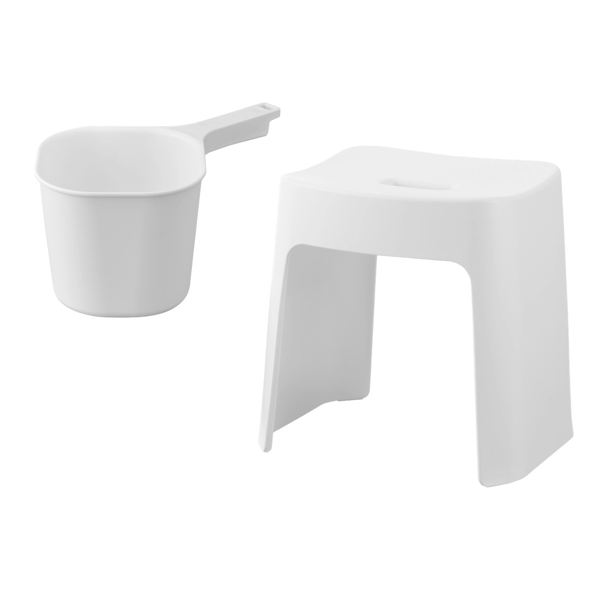 山崎実業 tower 洗いやすいマグネット風呂イス SH32+マグネット手おけ セット タワー ( 4903208016537 バスチェア 手桶 磁石 洗面器 壁面収納 ホワイト ブラック ) 【ホワイト】 ホワイト