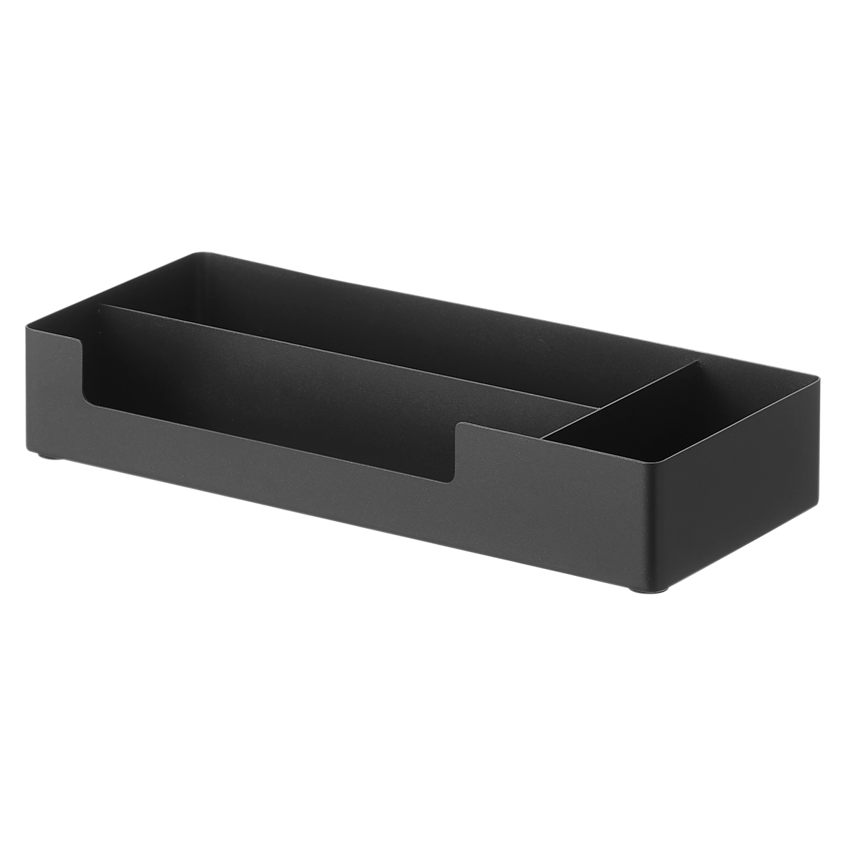 山崎実業 tower 仕切り付きアメニティ収納 タワー ( 4903208103381 タワーシリーズ アメニティ収納 トレー アメニティ 仕切り付き 収納 アメニティグッズ 収納トレー トレイ 小物入れ インテリア ) 【ブラック】 ブラック