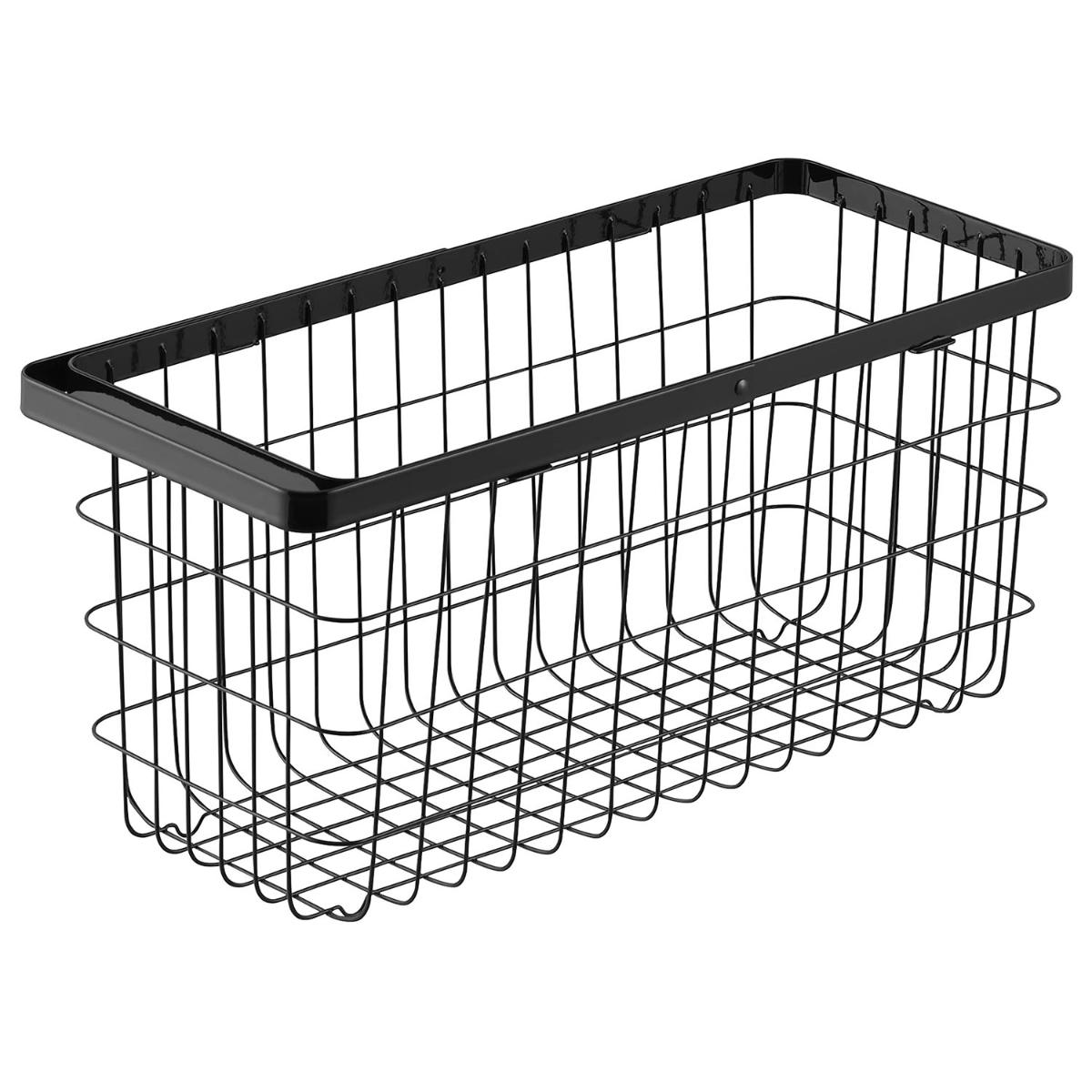 山崎実業 tower ランドリーワイヤーバスケット タワー スリム M ( 4903208100014 タワーシリーズ 洗濯かご 洗濯カゴ 洗濯物入れ ランドリー ワイヤー 脱衣かご 長方形 角型 スチール ワイヤーバスケット ) 【ブラック】 ブラック