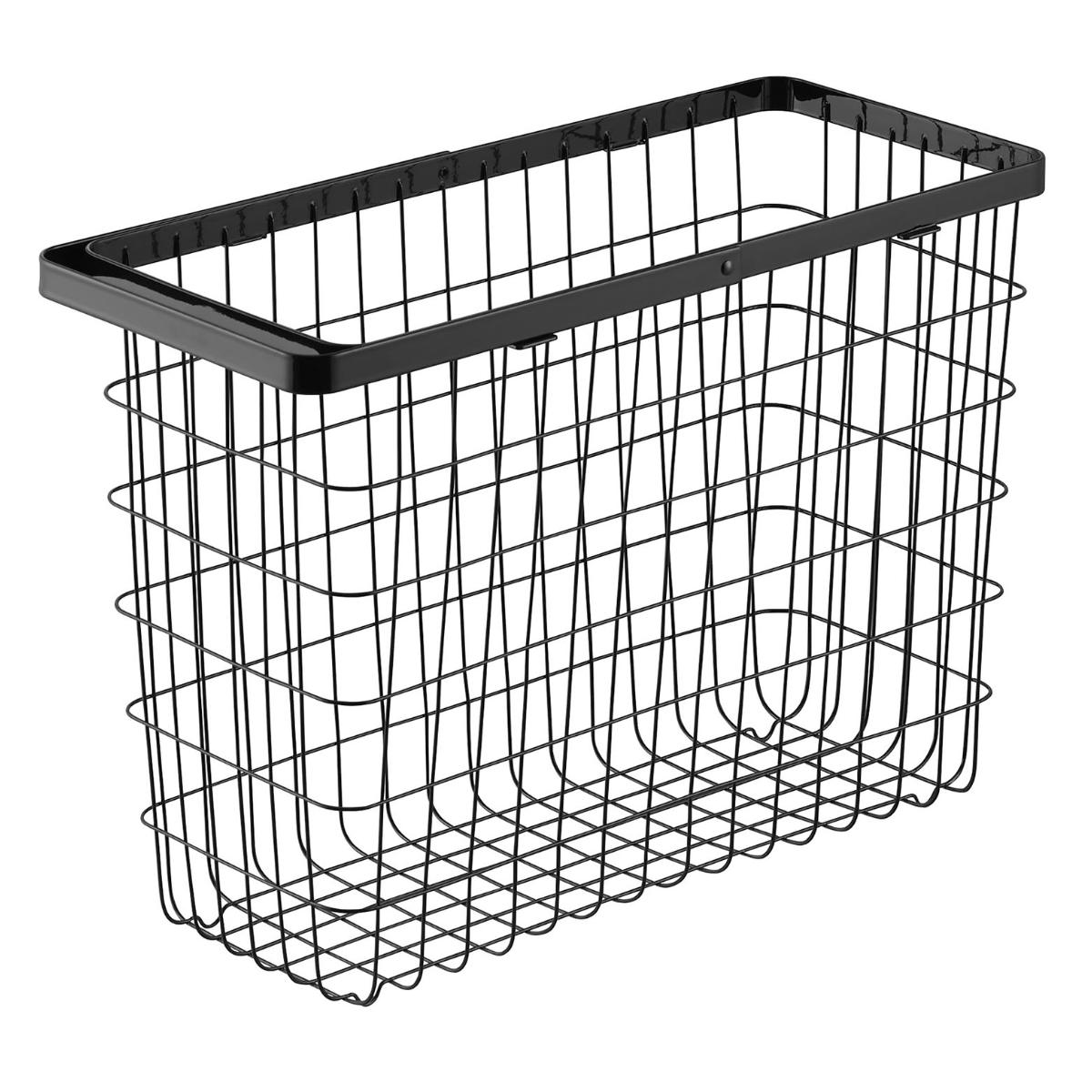 山崎実業 tower ランドリーワイヤーバスケット タワー スリム L ( 4903208100038 タワーシリーズ 洗濯かご 洗濯カゴ 洗濯物入れ ランドリー ワイヤー 脱衣かご 長方形 角型 スチール ワイヤーバスケット ) 【ブラック】 ブラック
