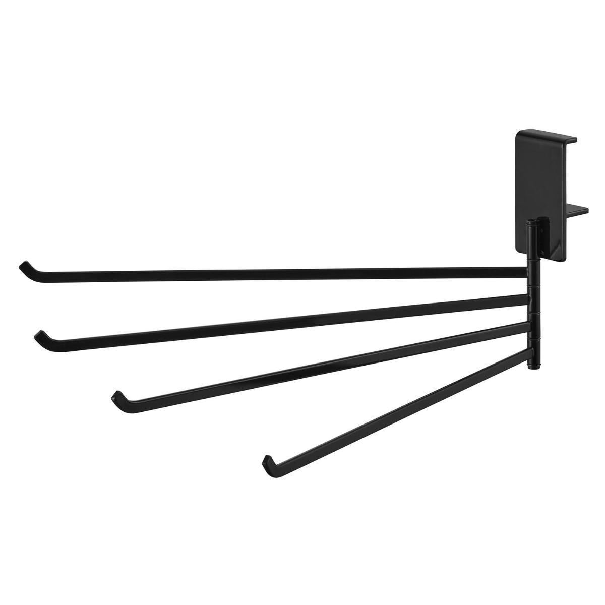 山崎実業 tower 360度回転できる室内物干しタオルハンガー タワー ( 4903208103220 タワーシリーズ タオルハンガー 部屋干し 360度回転 洗濯ハンガー 室内干しハンガー ランドリーハンガー 室内干し ) 【ブラック】 ブラック