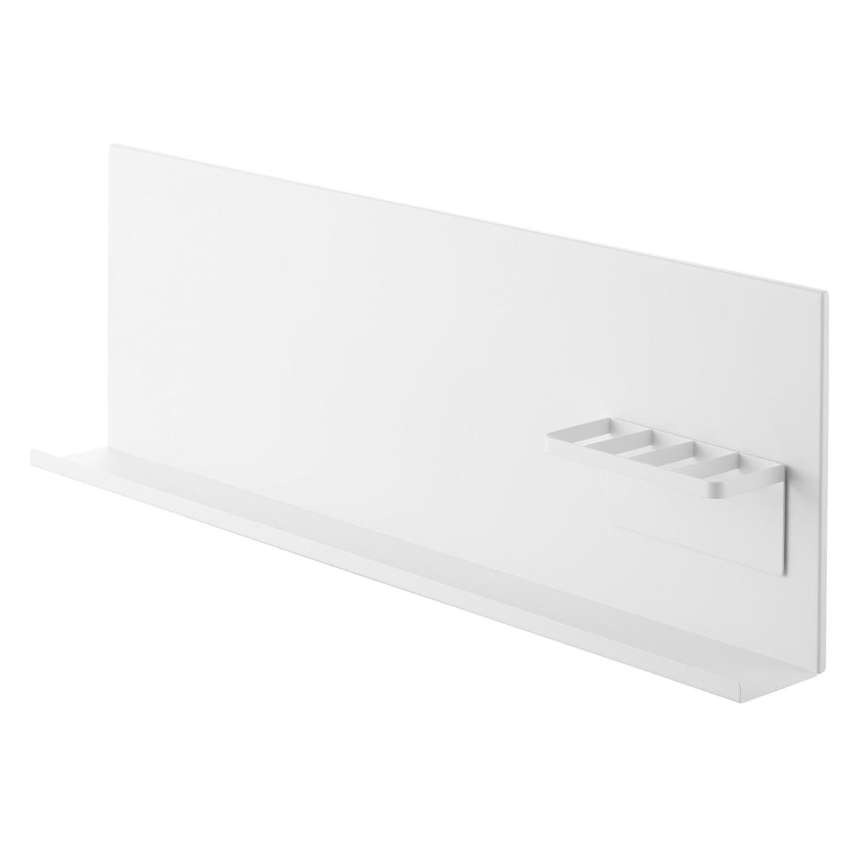 山崎実業 tower 壁付けスチールパネル タワー リモコンホルダー付き ( 4903208103527 タワーシリーズ スチールパネル リモコンホルダー 壁付け スチール パネル リモコン ホルダー デスク横 ベッドサイド ) 【ホワイト】 ホワイト