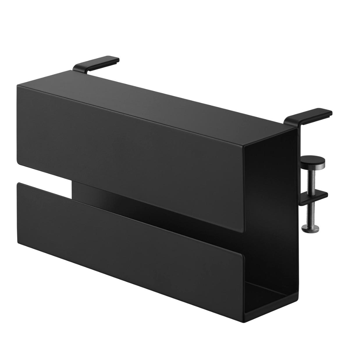 山崎実業 tower テーブル横ティッシュケース タワー ( 4903208103718 タワーシリーズ ティッシュケース ティッシュペーパー テーブル横 ティッシュ ケース テーブルサイド 交換しやすい ティッシュカバー ) 【ブラック】 ブラック