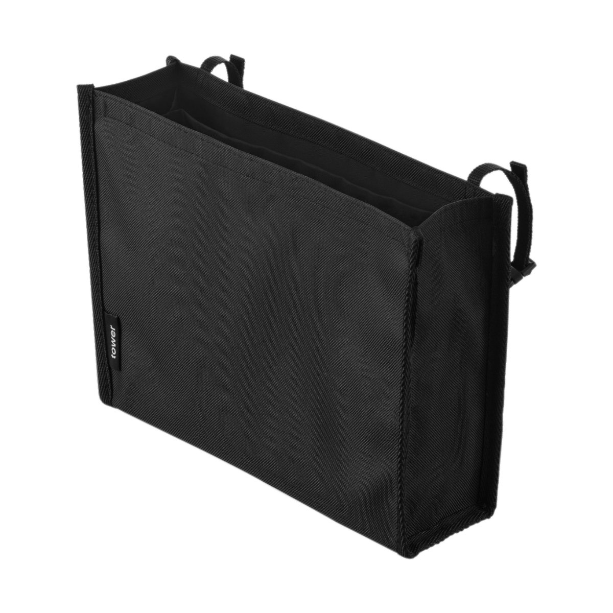 山崎実業 tower 洗濯カゴに取り付けるピンチ&ネット収納ポケット タワー ( 4903208104364 タワーシリーズ ピンチ収納 ネット収納 ランドリー 洗濯カゴに取り付ける ピンチ 洗濯ネット 収納ポケット 収納 小物 ) 【ブラック】 ブラック