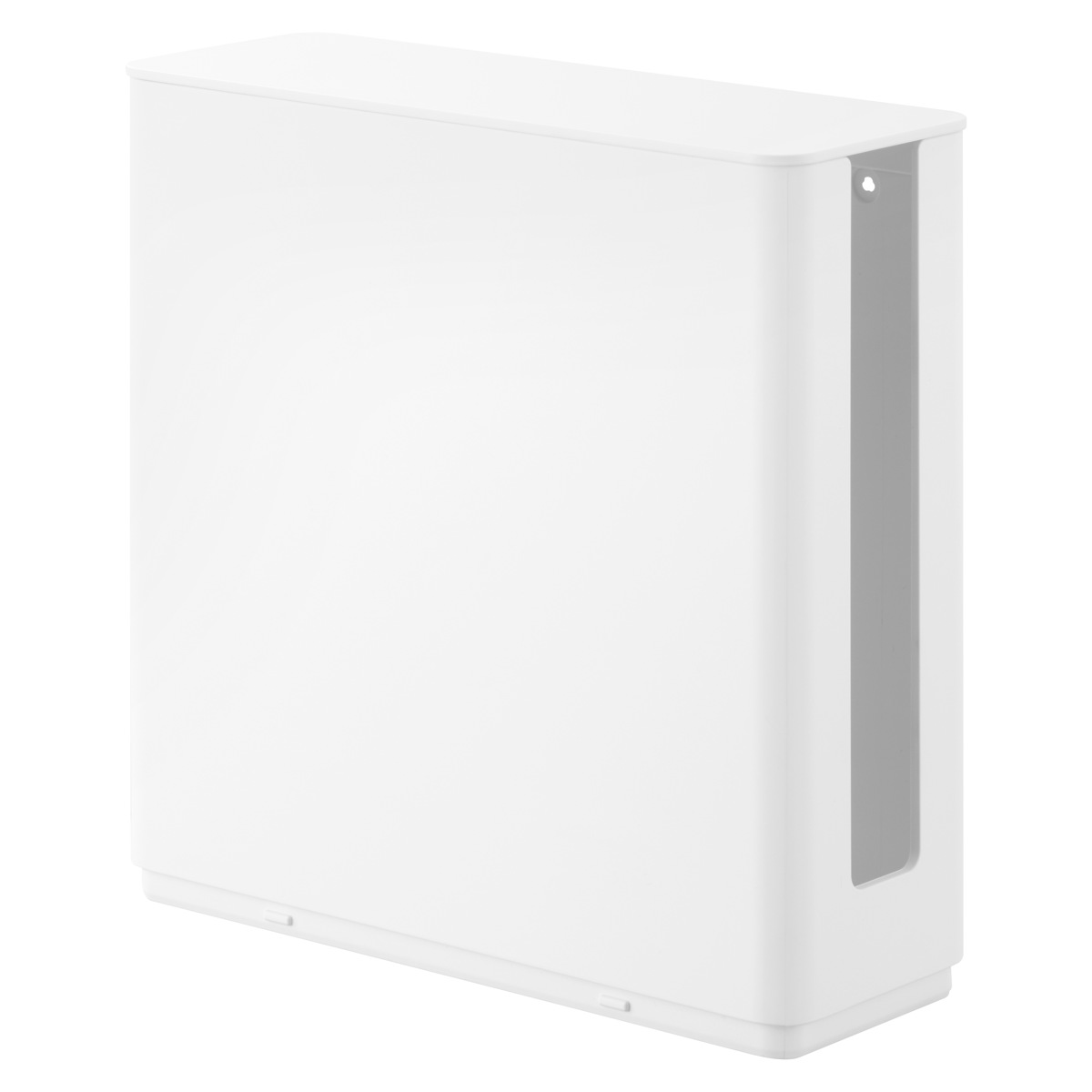 山崎実業 smart 蓋付き重ねられる仕切り付きスリムルーター収納ケース スマート ( 4903208103145 スマートシリーズ ルーター収納ケース スリム 蓋付き 重ねられる 仕切り付き ルーター 収納ケース 隠せる ルーター収納 壁面収納 壁 ) 【ホワイト】 ホワイト