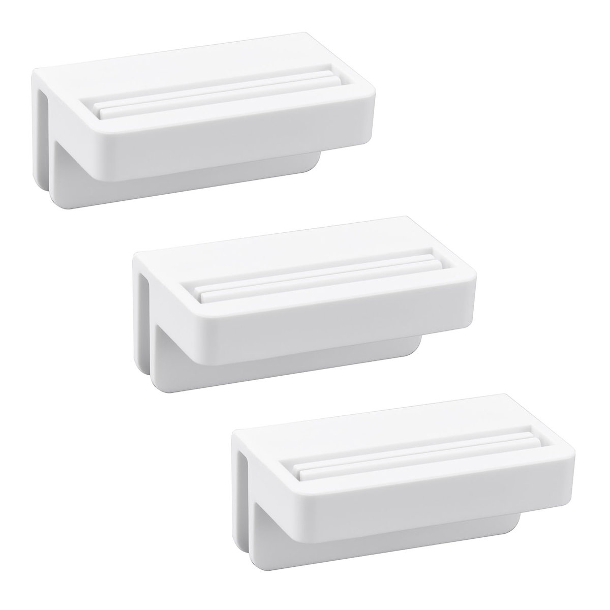 山崎実業 tower 引っ掛け絞れる薬味チューブホルダー タワー 3個組 ( 4903208104746 タワーシリーズ チューブホルダー 3個 引っ掛け 絞れる 薬味チューブ ホルダー 調味料ホルダー チューブ収納 ドアポケット スリム 仕切り ) 【ホワイト】 ホワイト