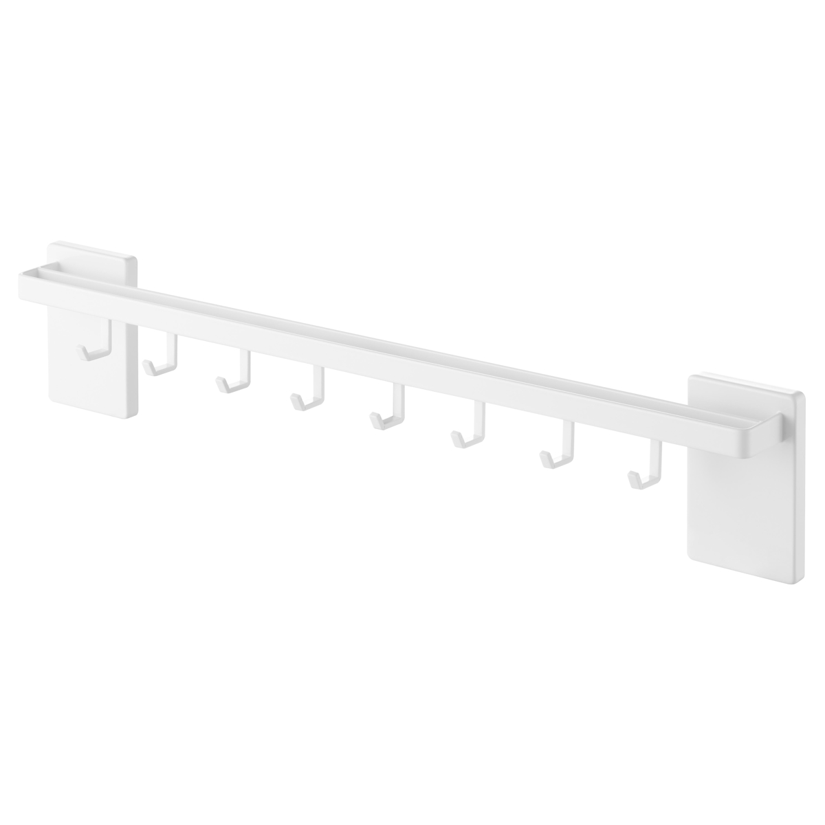 山崎実業 tower フィルムフック鍋蓋も収納できるキッチンツールバーフック付き タワー ( 4903208104128 タワーシリーズ キッチンツールバー フック付き 蓋収納 フィルムフック 鍋蓋 収納 キッチンツール バー ) 【ホワイト】 ホワイト