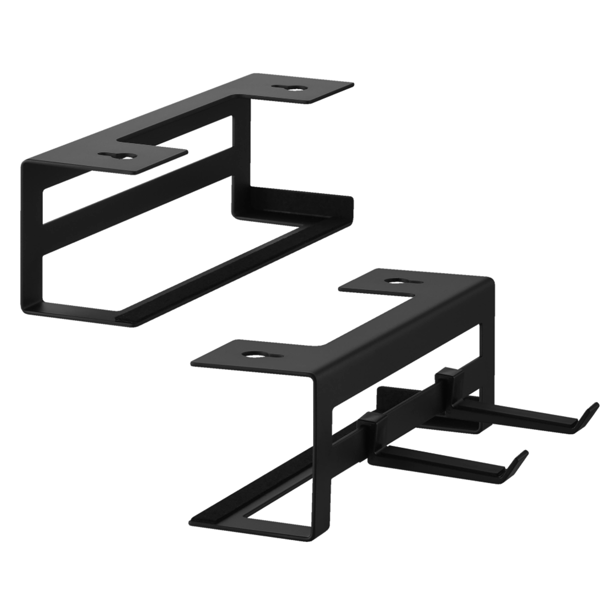 山崎実業 smart デスク下ノートパソコン収納ラック スマート ( 4903208104241 スマートシリーズ 収納ラック パソコン収納 デスク下 テーブル下 ノートパソコン PC収納 デスク PC ノートPC ヘッドセット ケーブル ) 【ブラック】 ブラック