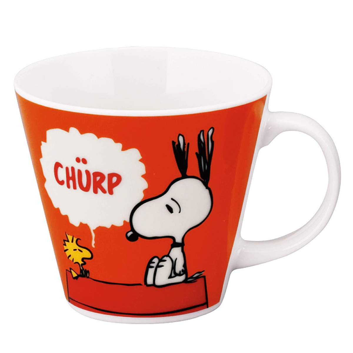 マグカップ マグ スヌーピー ( 340ml 電子レンジ対応 食洗機対応 磁器 日本製 マグコップ カップ 食器 コミックレトロ キャラクター かわいい プレゼント ギフト ) 【オレンジ】 オレンジ