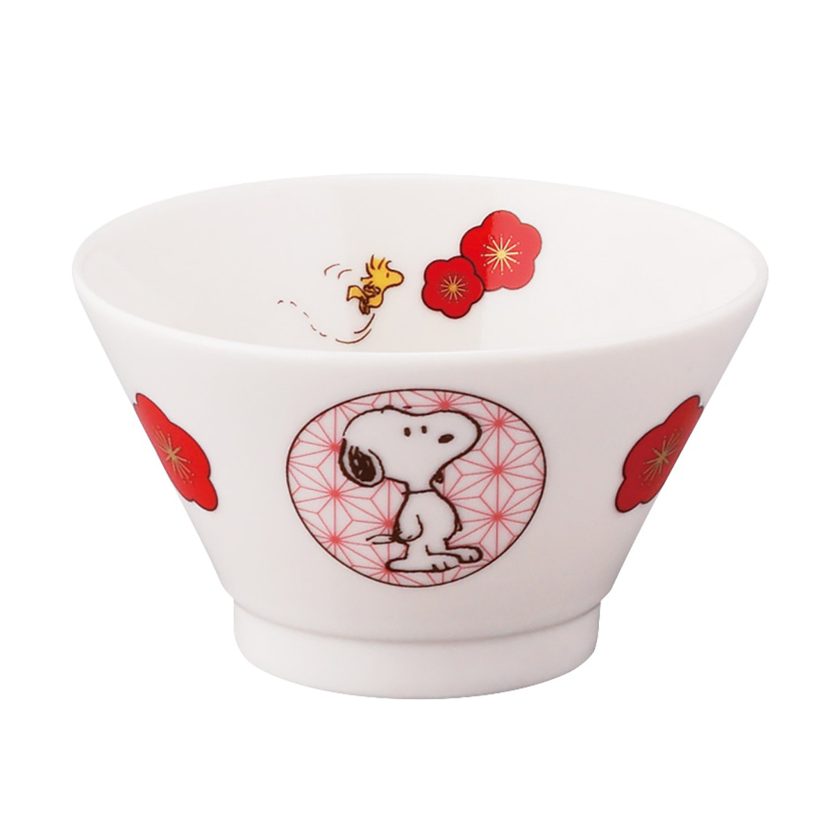 鉢 小鉢 スヌーピー ( 10cm 電子レンジ対応 食洗機対応 磁器 ボウル 器 うつわ 食器 日本製 和風 和食器 キャラクター かわいい ) 【梅赤】 梅赤