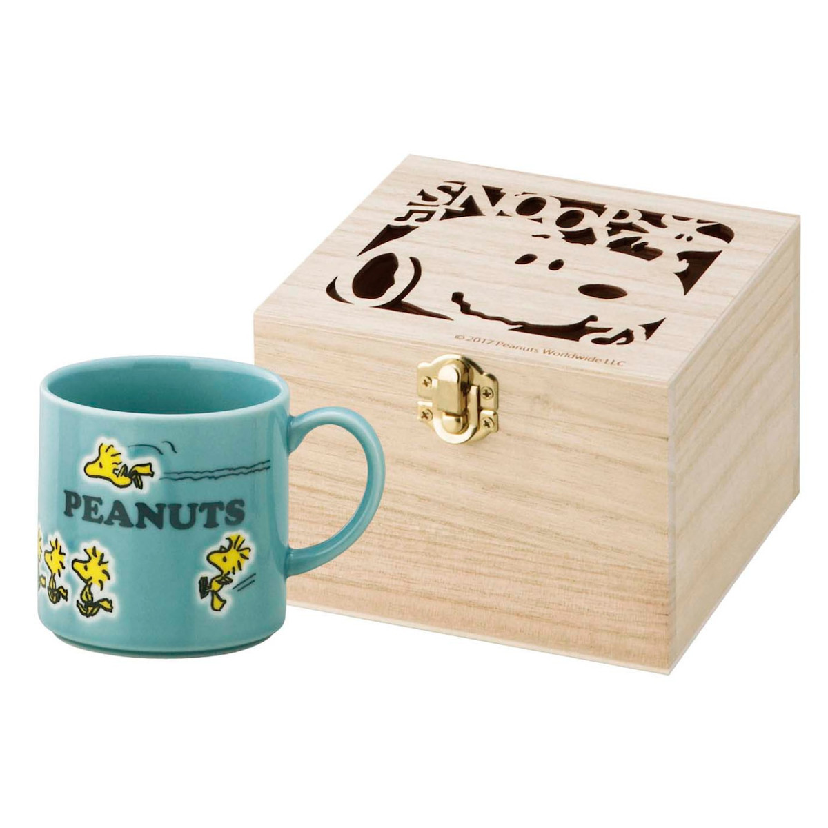 マグカップ 木箱入マグ スヌーピー ( 350ml 電子レンジ対応 食洗機対応 磁器 マグ マグコップ カップ 食器 日本製 キャラクター かわいい プレゼント ギフト ) 【ブルー】 ブルー