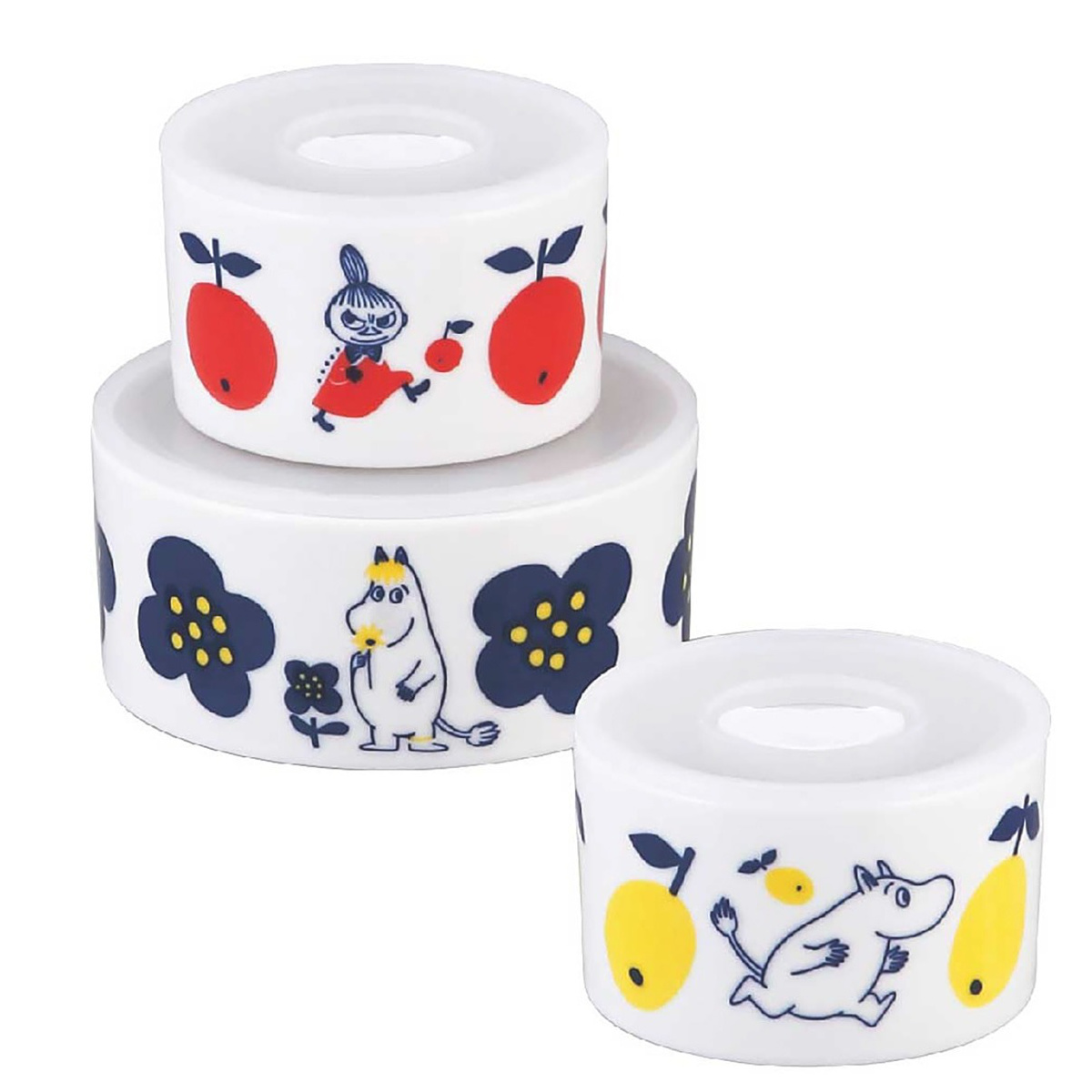 保存容器 ムーミン スヌーピー レンジ 3点セット ( 磁器 密閉 電子レンジ対応 食洗機対応 保存 容器 食品保存 作り置き 日本製 蓋付き キャラクター おしゃれ かわいい シンプル 冷蔵庫 食器 北欧 皿 器 スタッキング ) 【ムーミン】 ムーミン