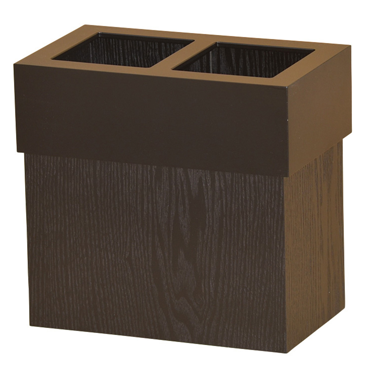 ゴミ箱 分別ダストボックス 日本製 木製 ブラック ( ごみ箱 天然木 角型 タモ材 小型 スリム ナチュラル 分別 おしゃれ 袋が見えにくい インテリア シンプル モダン )