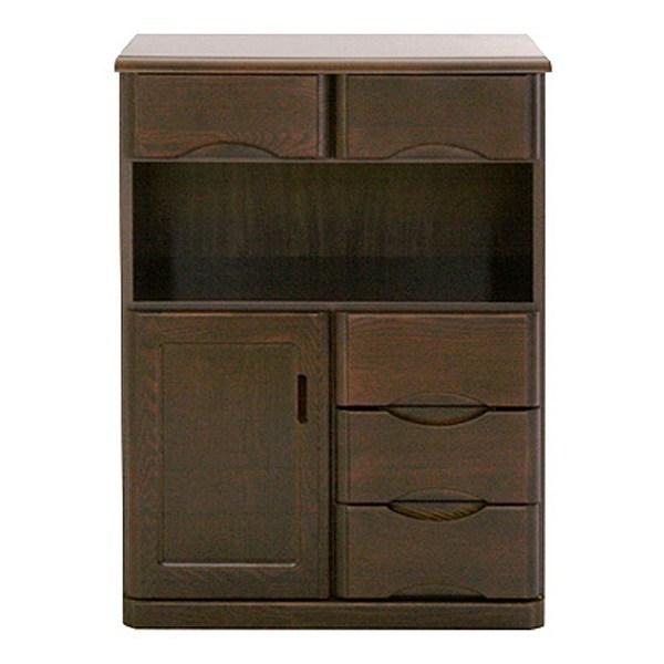 FAX台 電話台 サイドボード 天然木 幅60cm （ ラック 収納棚 棚