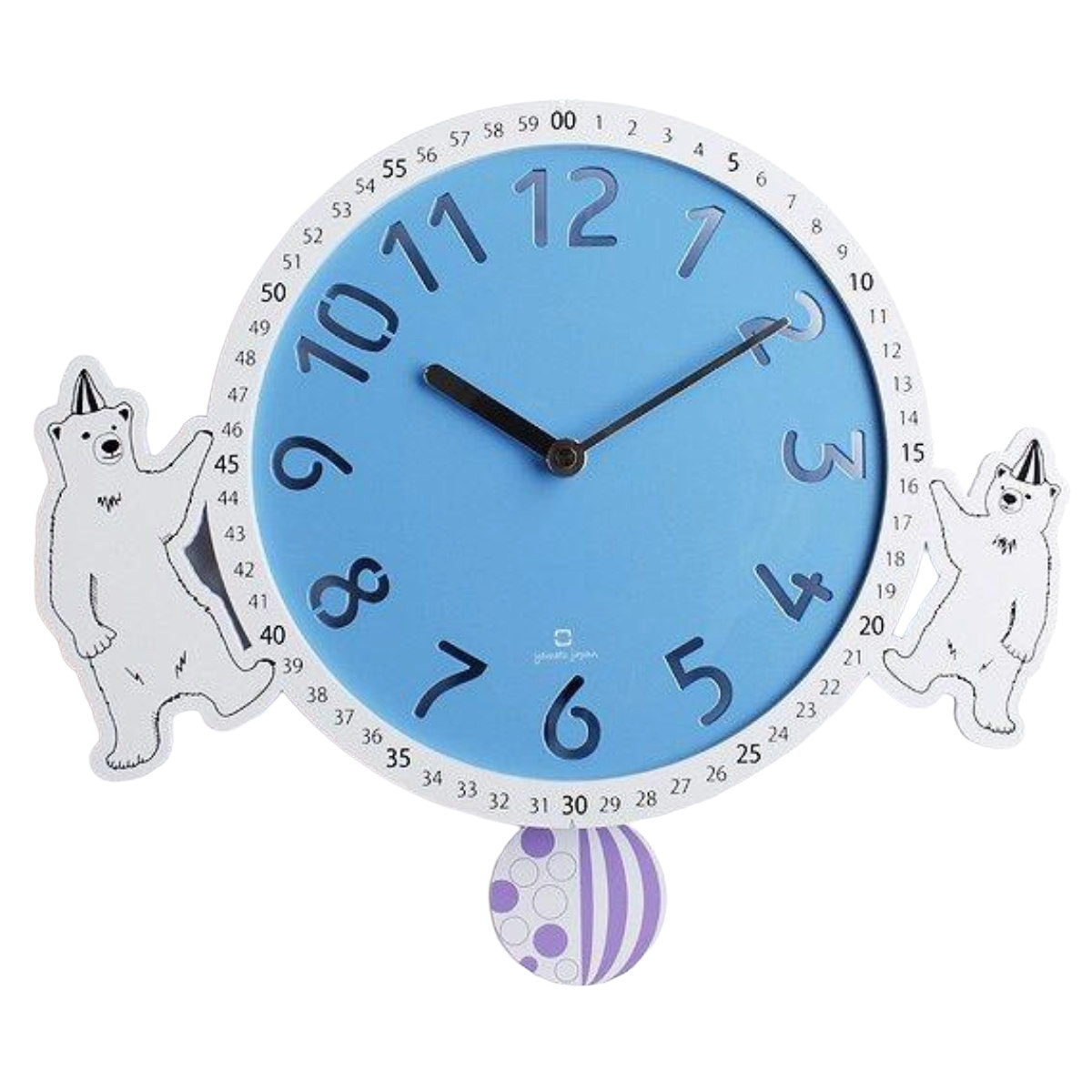 リモコン、ライト付き現代のクマの振り子部屋の装飾のための創造的な壁掛け時計 リモコン、ライト付き現代のクマの振り子部屋の装飾のための創造