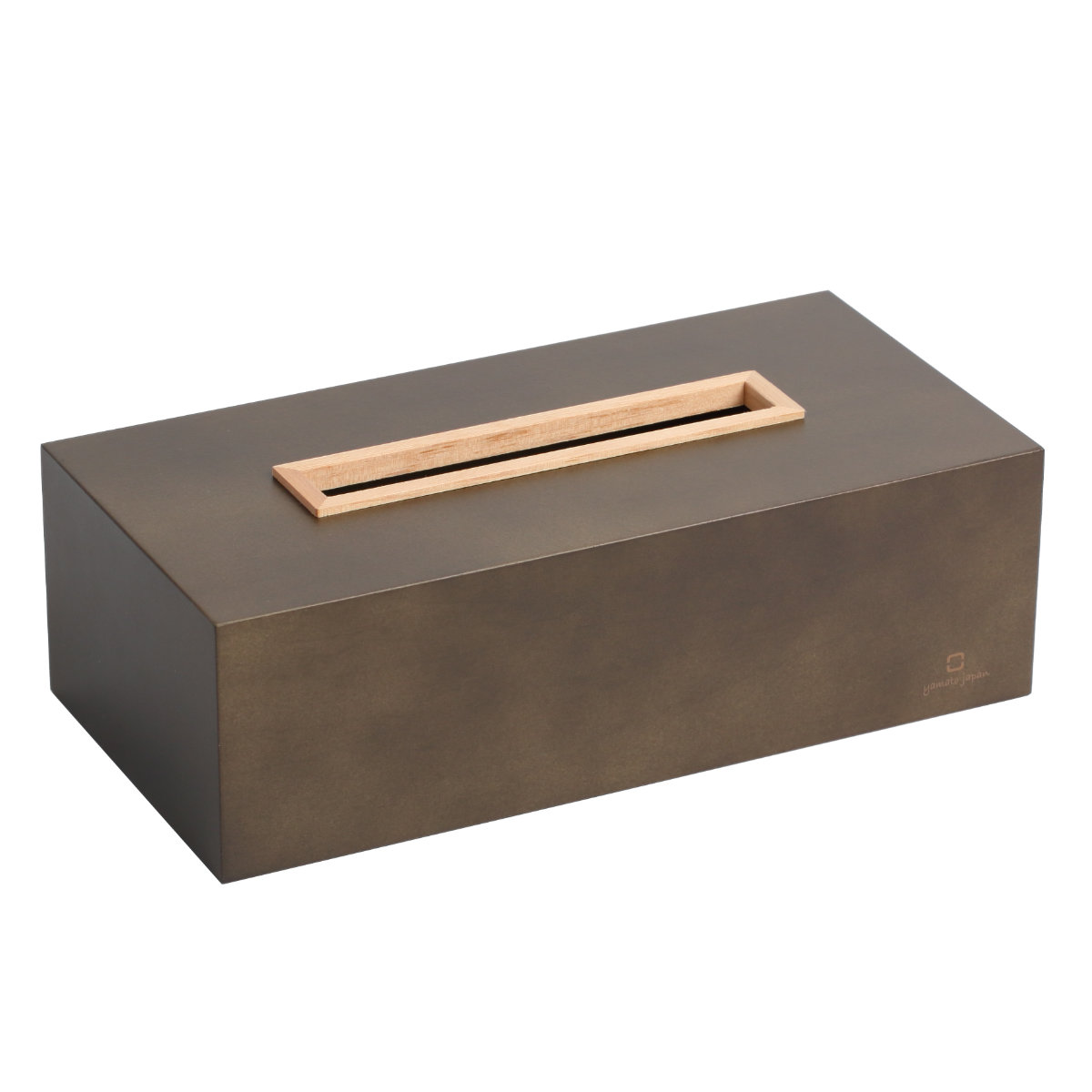 ティッシュケース KOGUCHI 木製 ( おしゃれ ティッシュボックス ティッシュカバー 卓上 ヤマト工芸 ティッシュ ケース ボックス 収納 木目 天然木 日本製 シンプル ナチュラル ティッシュペーパー 箱ティッシュ ボックスティッシュ ) 【ダークブラウン】 ダークブラウン