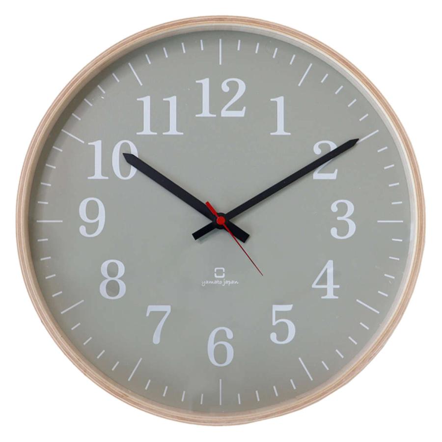 掛け時計 fullmoon スタンダード ヤマト工芸 日本製 ( 時計 壁掛け時計 掛時計 壁掛け かけ時計 とけい クロック 木製 北欧 アナログ インテリア ウォールクロック 木目 ナチュラル シンプル おしゃれ リビング 寝室 ) 【グレー】 グレー