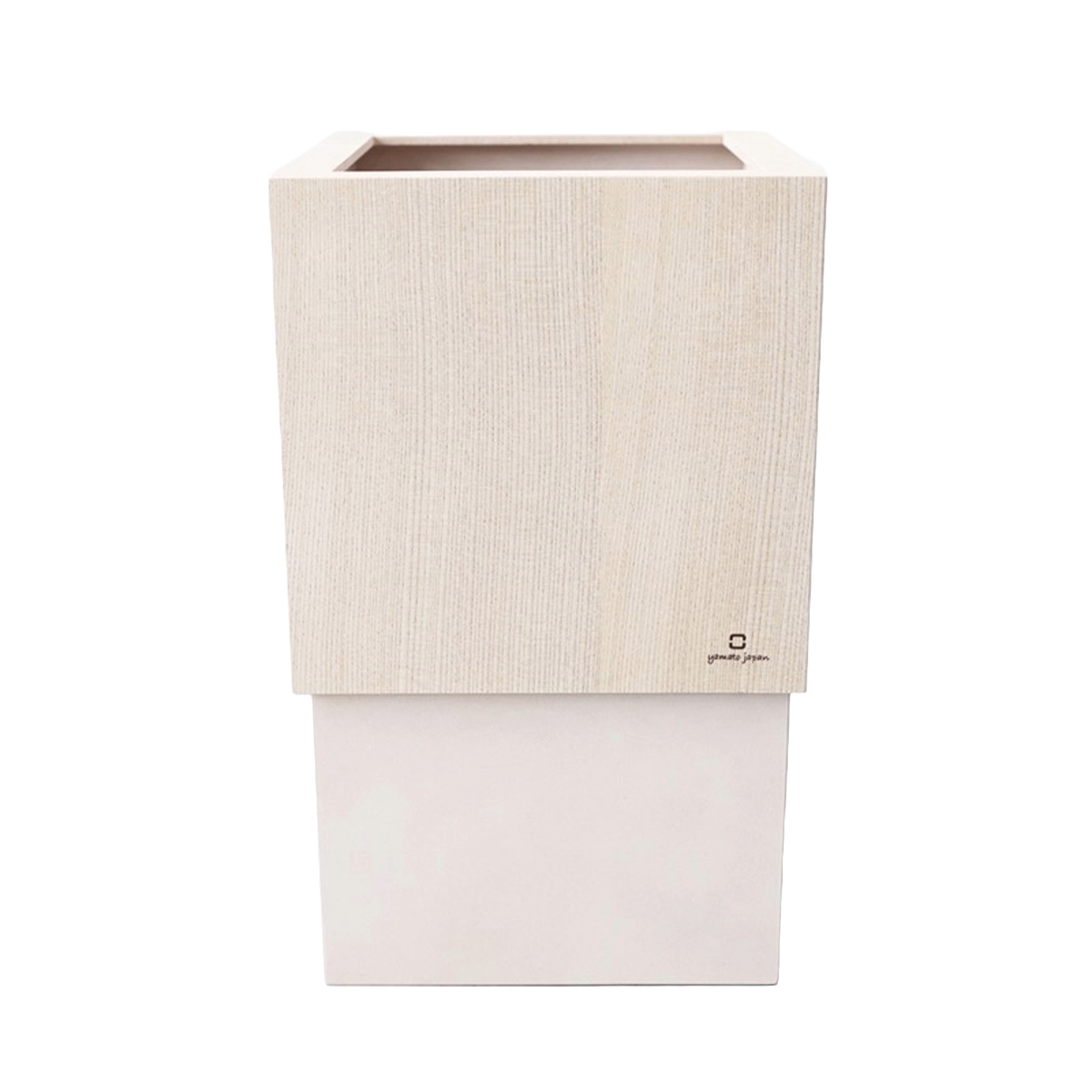 ゴミ箱 木製 10L W CUBE セン 袋が見えない 日本製 ( ダストボックス ごみ箱 10リットル おしゃれ 袋 見えない スリム リビング 四角 小さい 北欧 分別 幅20 被せる 角型 木 ウッド ごみ袋 隠す 隠せる 省スペース インテリア ) 【クリアホワイト】 クリアホワイト
